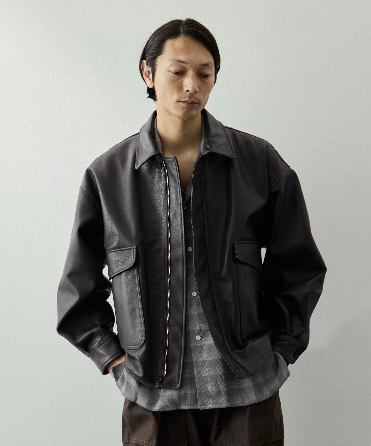 別注 Leather Flight Jacket YOKE