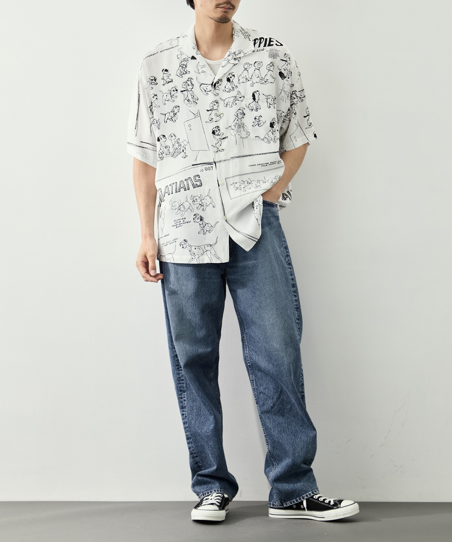 DP-024-3966-0090/WHT/DSNY M_ALOHA SHIRT/101 DLM PORTER CLASSIC
