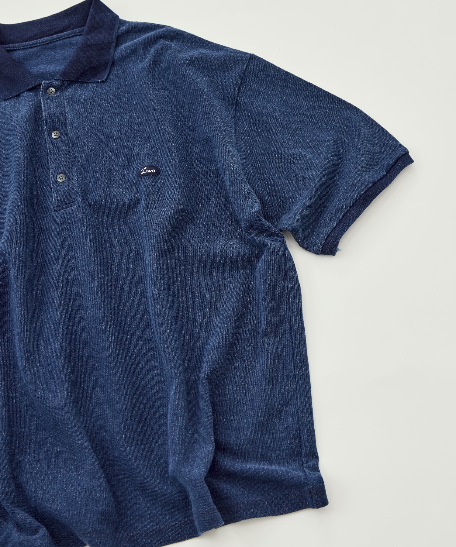 PC-006-3349-0040/BLUE/H/W INDIGO POLO SHIRT PORTER CLASSIC