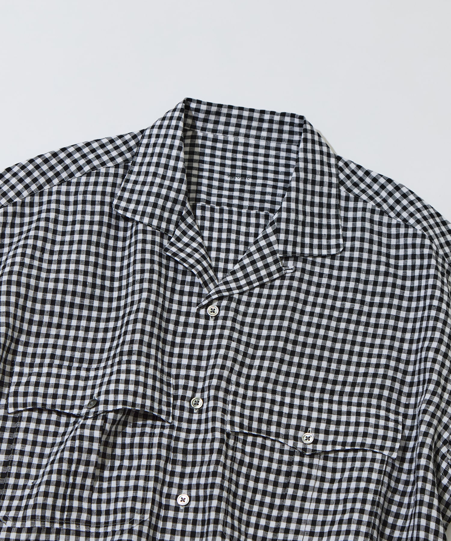 PC-016-3979-0010/BK/KEROUAC LINEN GNGHM CK SHIRT PORTER CLASSIC