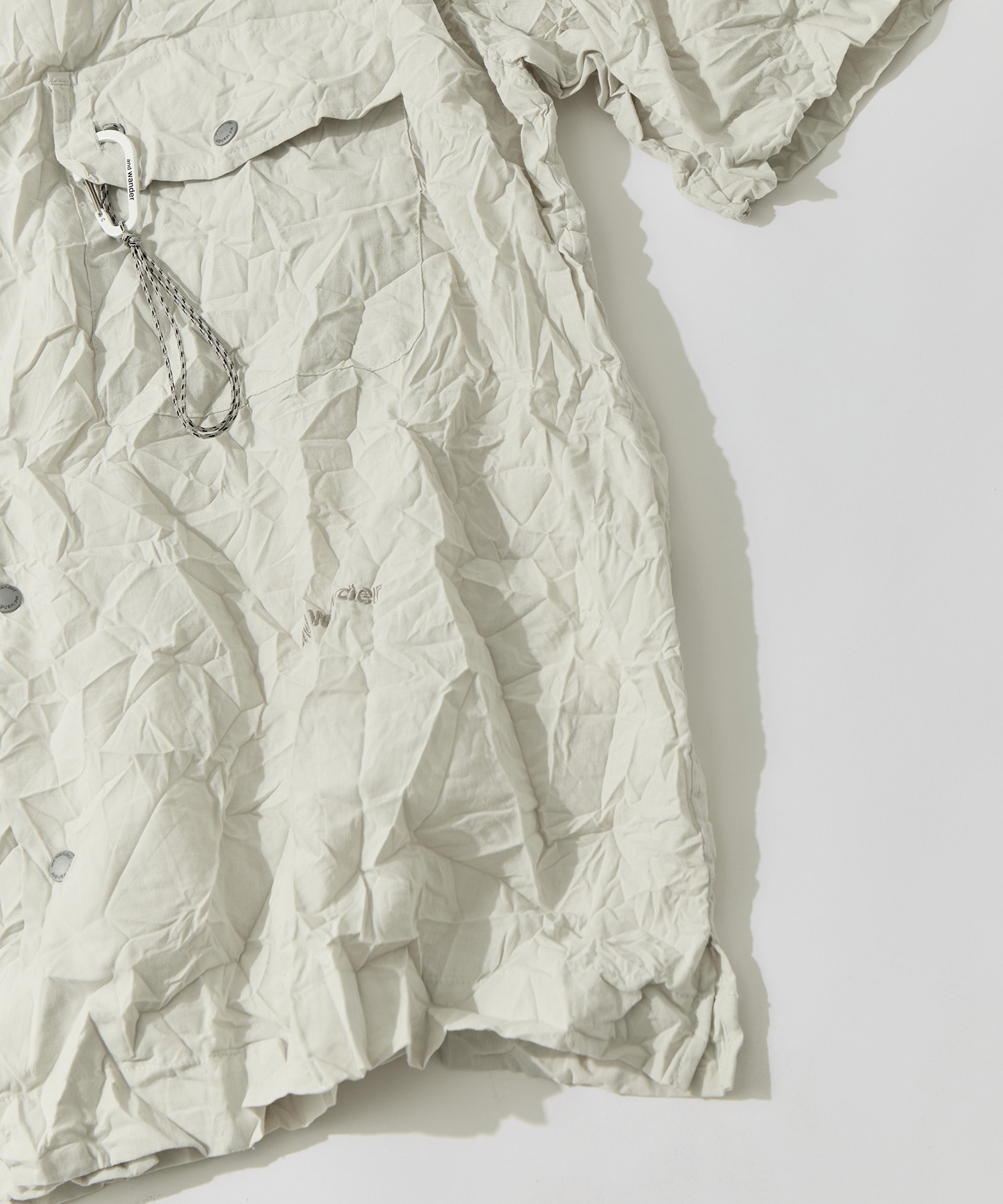 washer pleated open SS shirt and wander