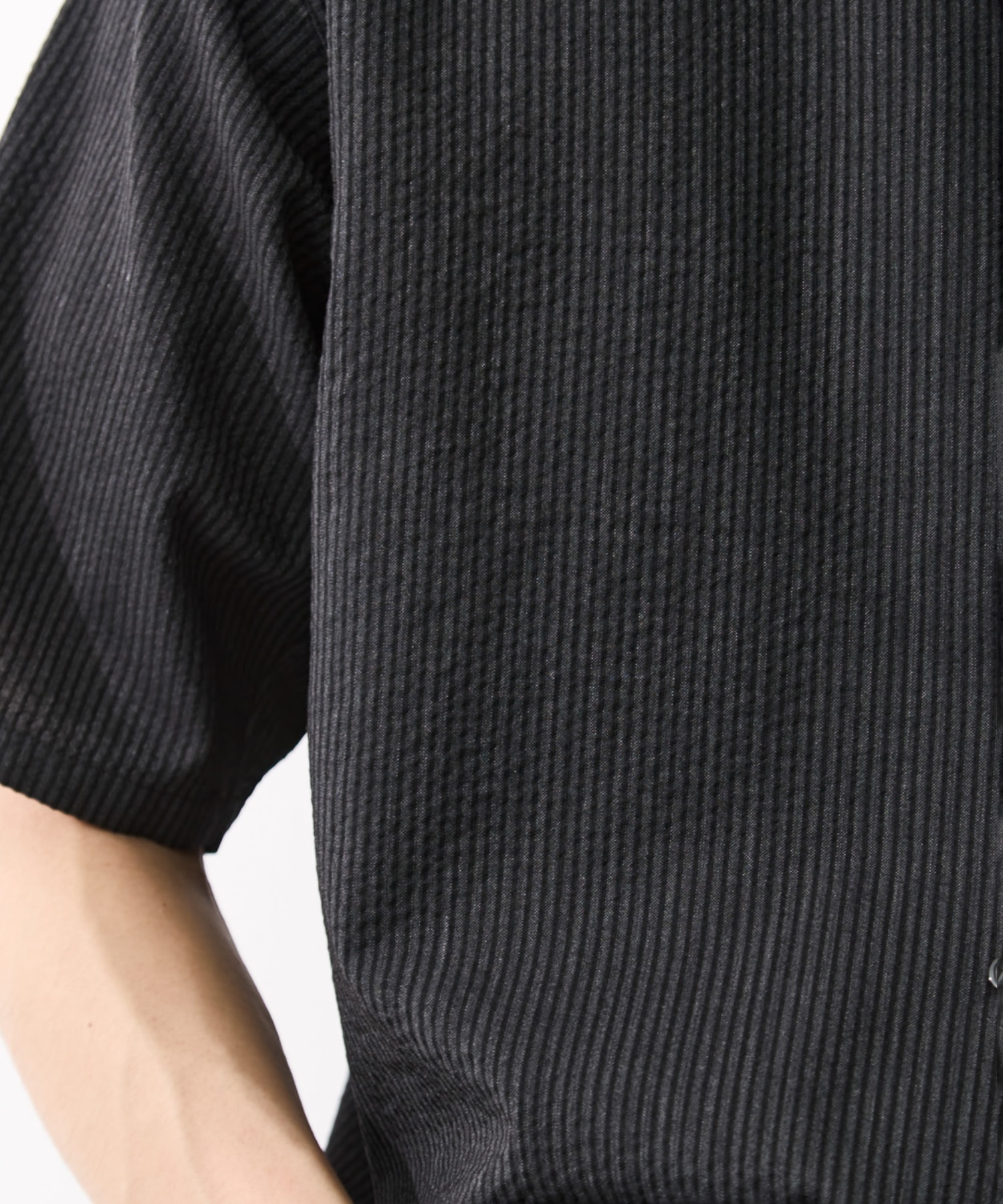 別注OPEN COLLAR S/S SHIRT WITH HEM TAB marka