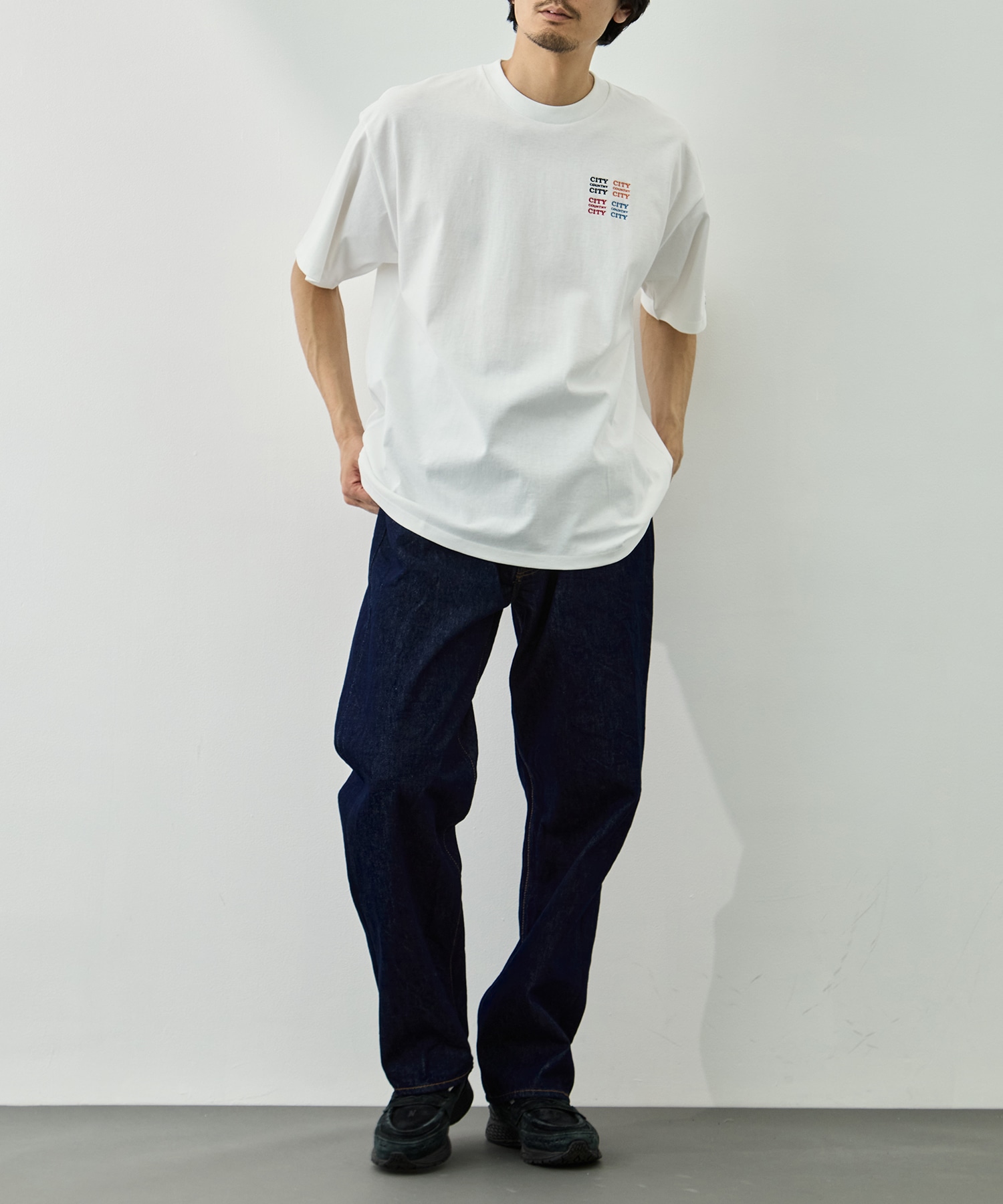 EMBROIDERED LOGO COTTON S/S T-SHIRT_CCCC CITY COUNTRY CITY