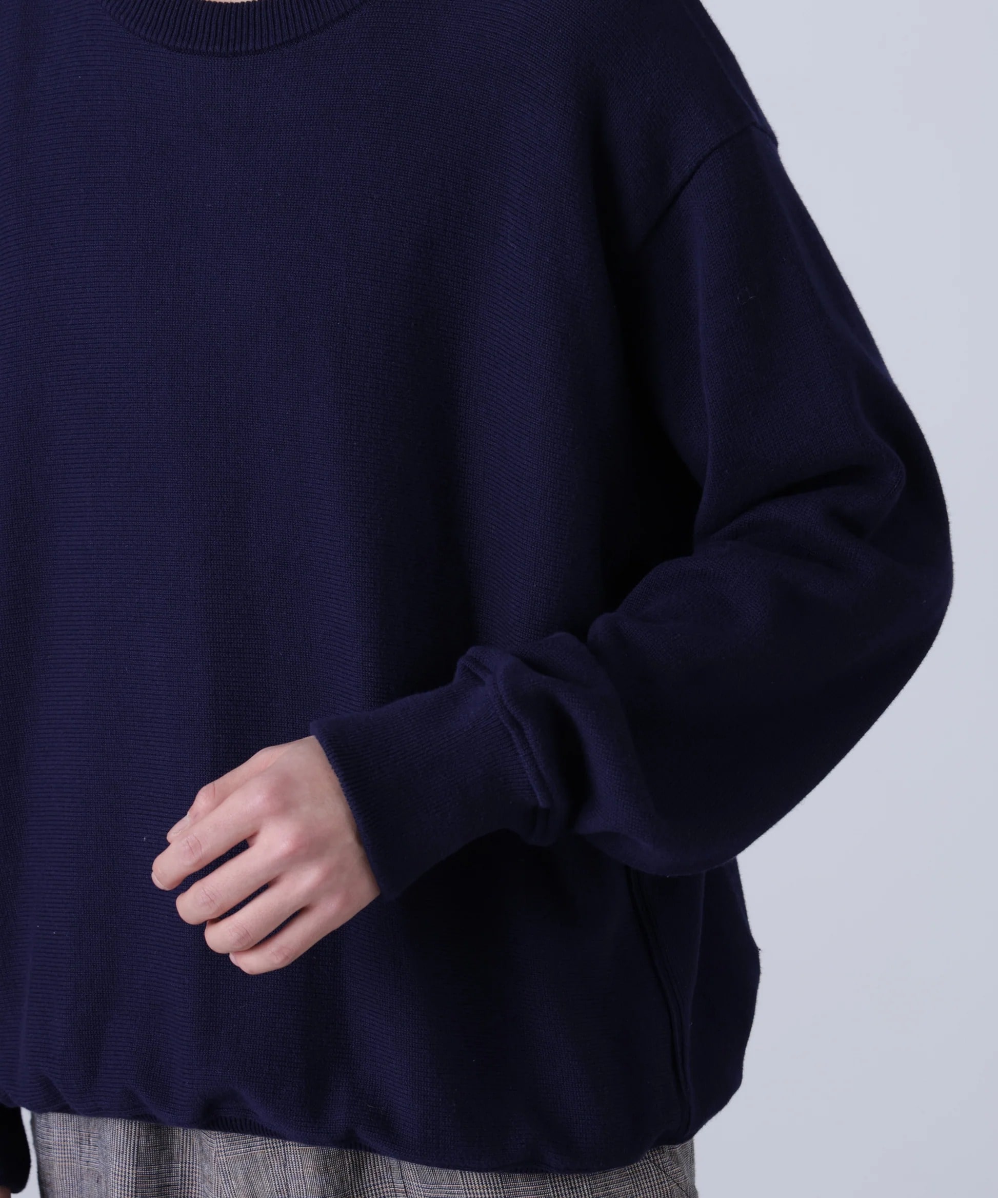 CREW NECK KNIT SWEAT -Tight Tension Cotton- SEVEN BY SEVEN