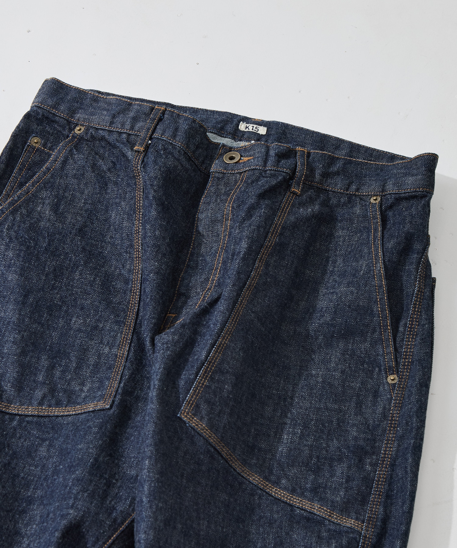 3D cutting denim pants KHOKI