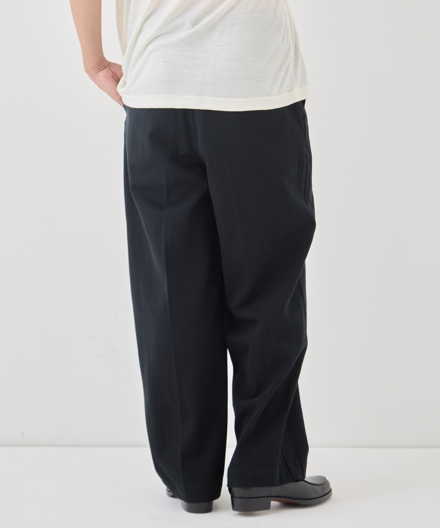 Denim-Leather Belted Trousers blurhms