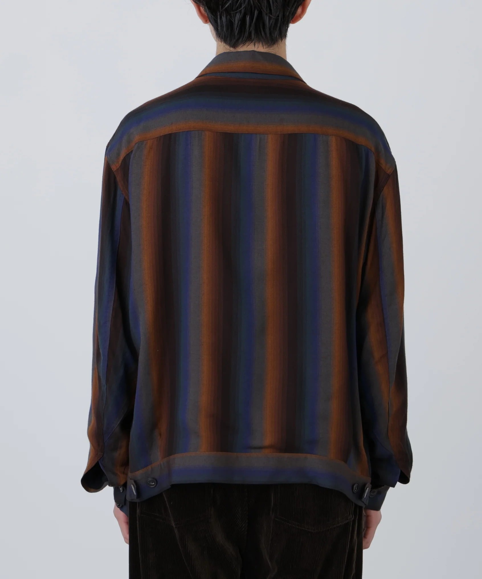 DRIZZLER JACKET -Wool Rayon Gradetion stripe- SEVEN BY SEVEN