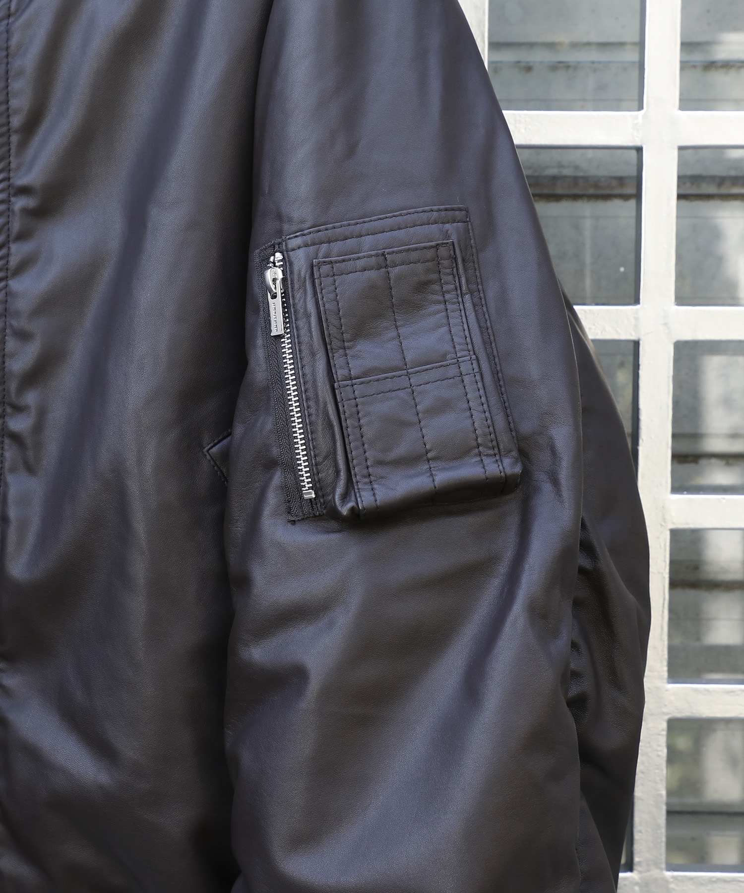 別注 MA-1 LEATHER BLOUSON -Sheep Leather- SEVEN BY SEVEN