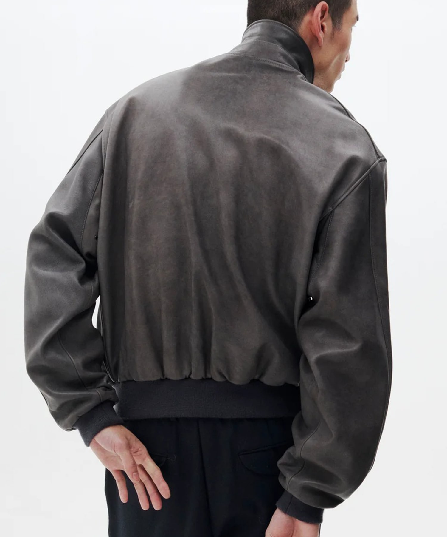Lamb Leather Bomber Jacket YOKE