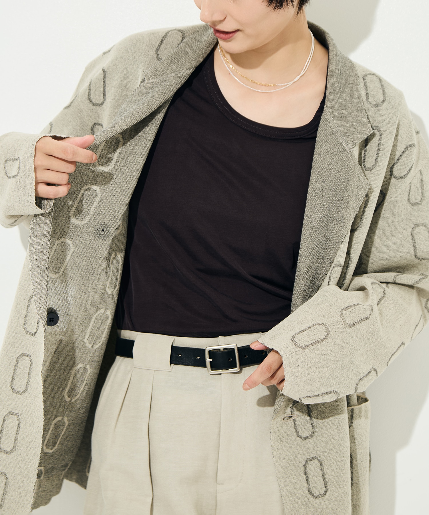 Dry Sheer Milano Knit Jacket WRAPINKNOT