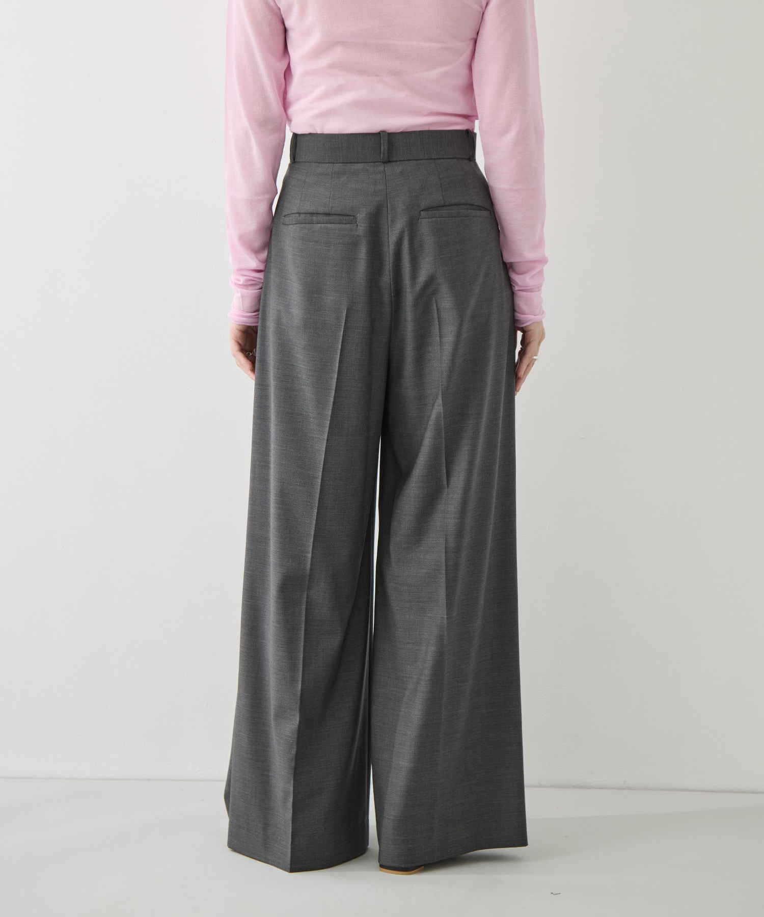 SUPER140ウォッシャブルウールワイドパンツ KEY TIMEZ