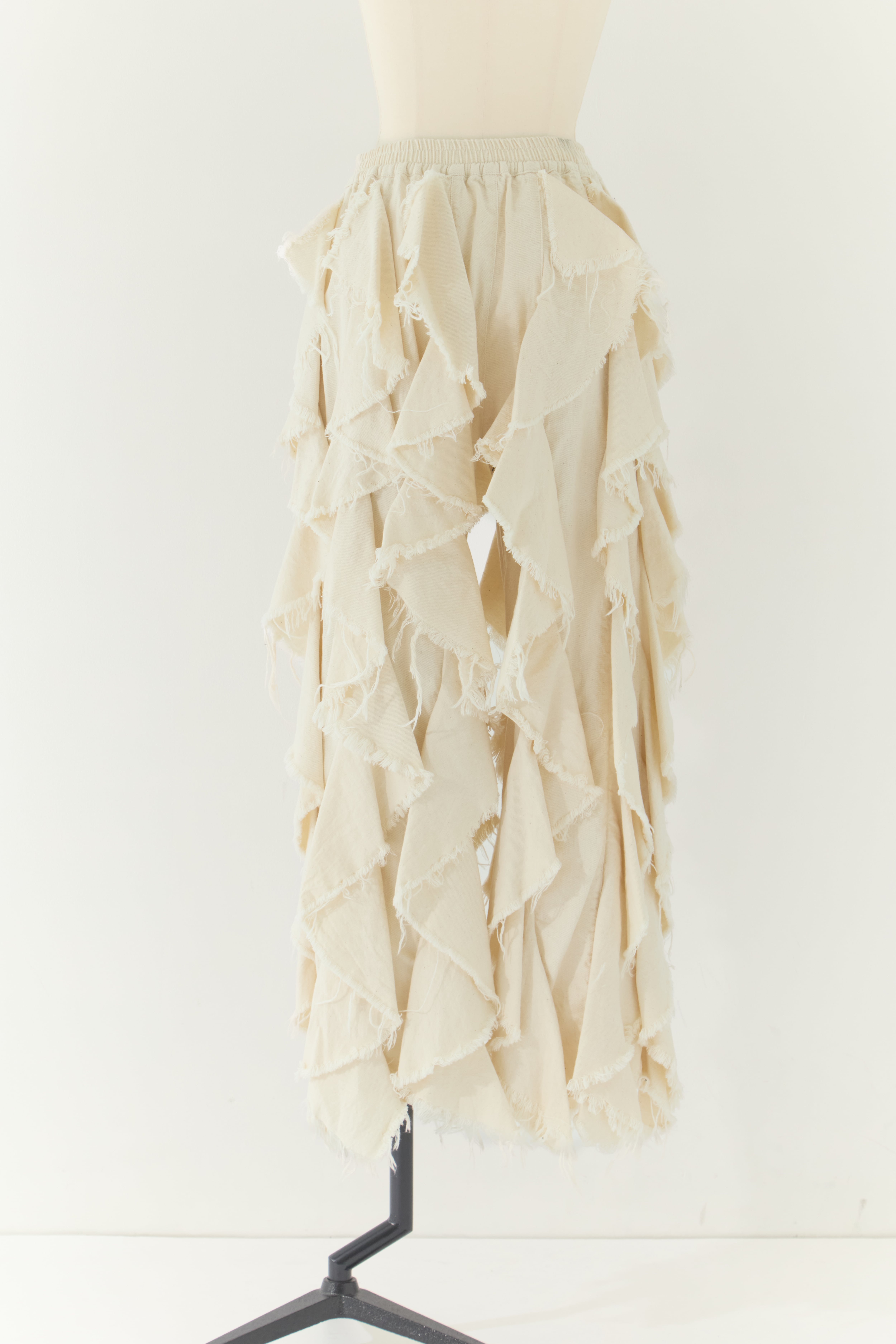 LIGHT OZ RUFFLE DENIM PANTS BELPER
