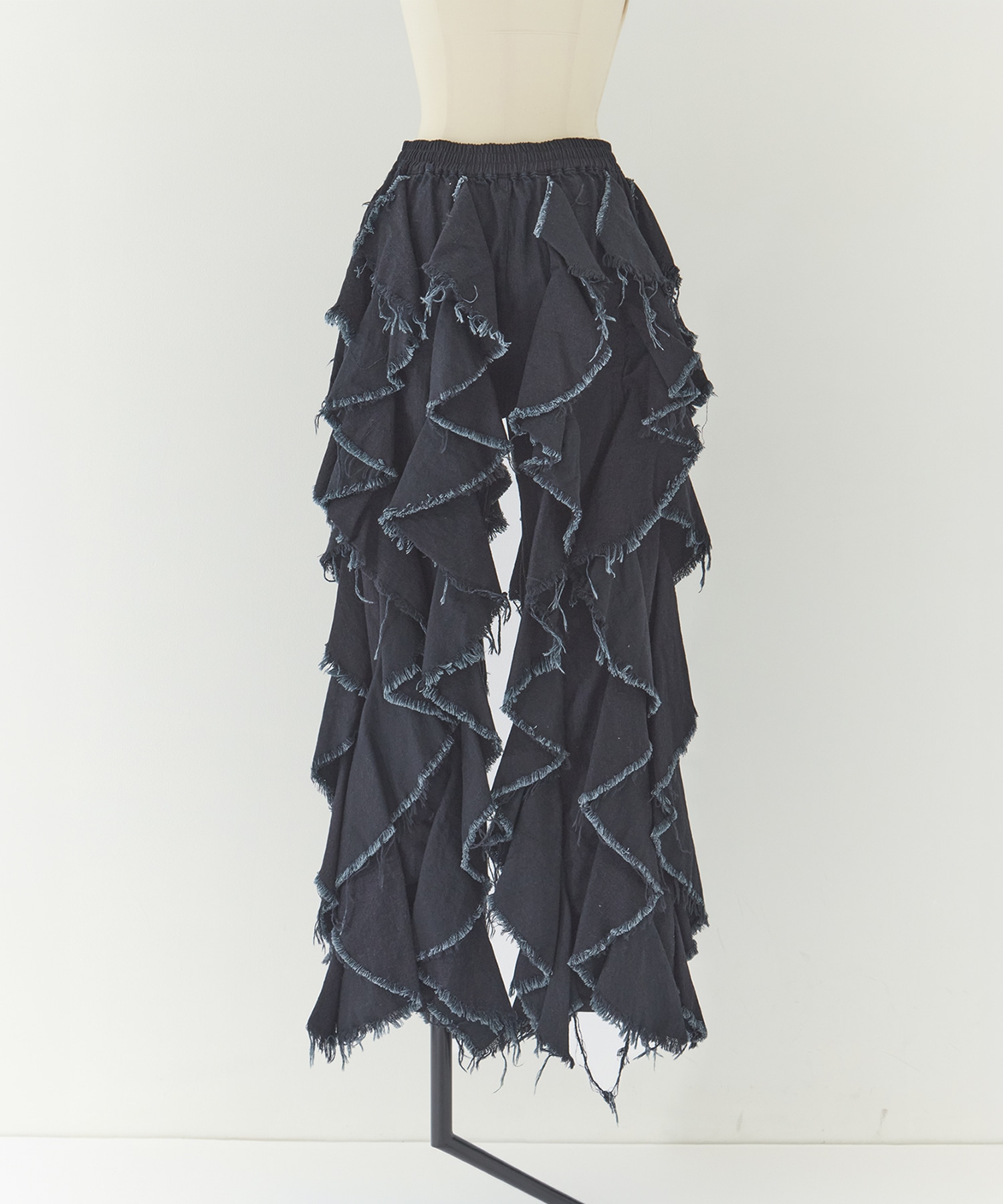 LIGHT OZ RUFFLE DENIM PANTS BELPER