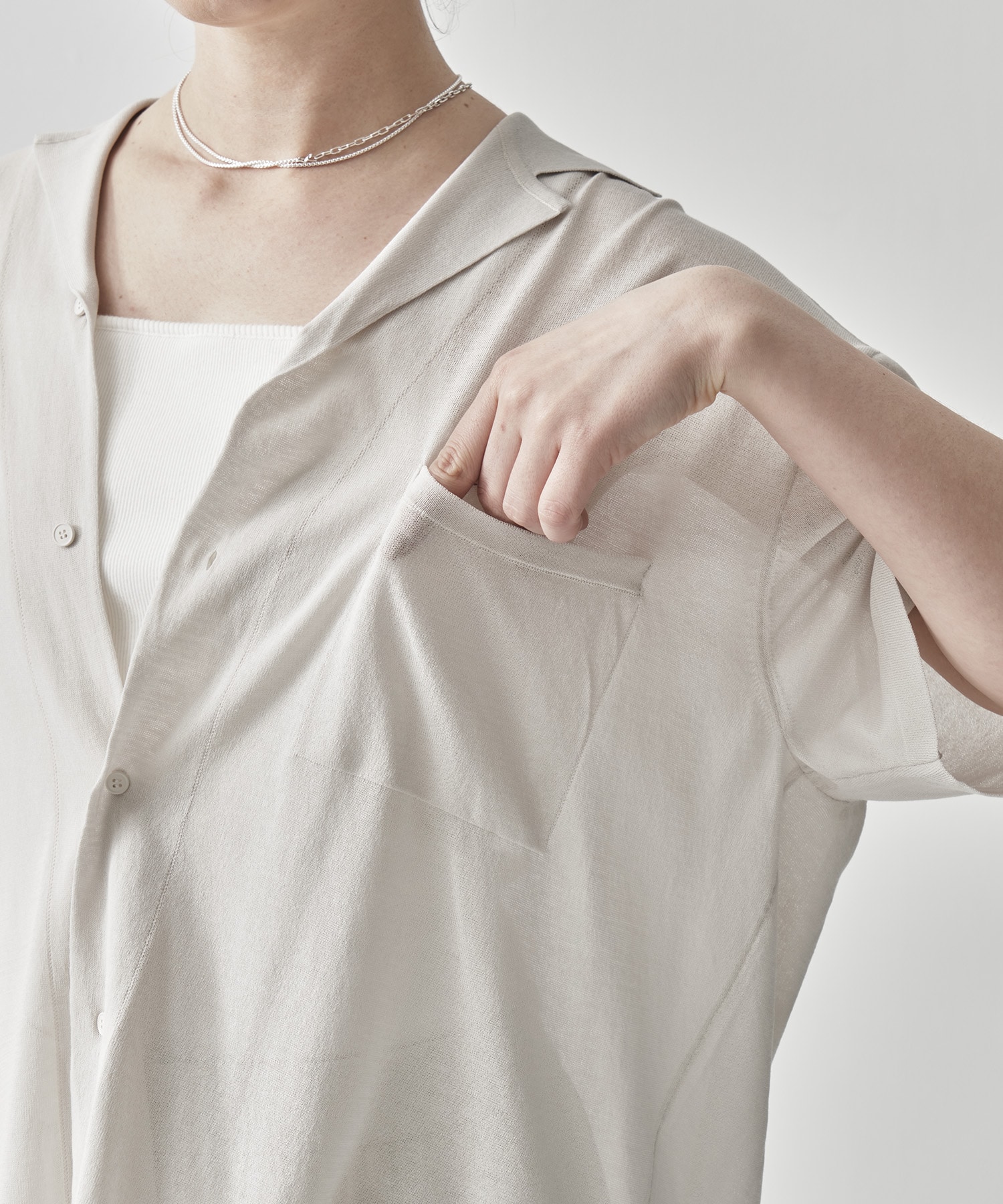 HIGH TWIST COTTON KNIT SHIRT ATON