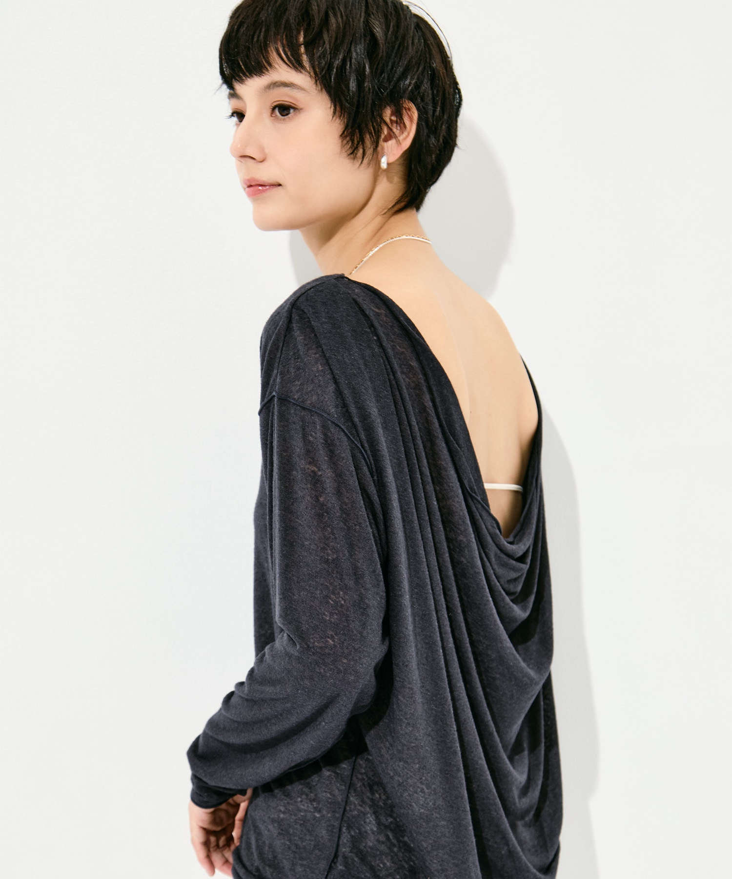 Draped Long Sleeve Pull Over GOOD PEOPLE GOOD STITCHING GOOD PRODUCT