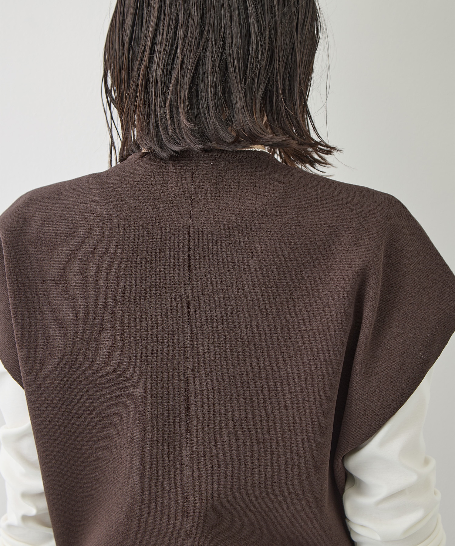 Dry Milano-rib Knit Vest WRAPINKNOT