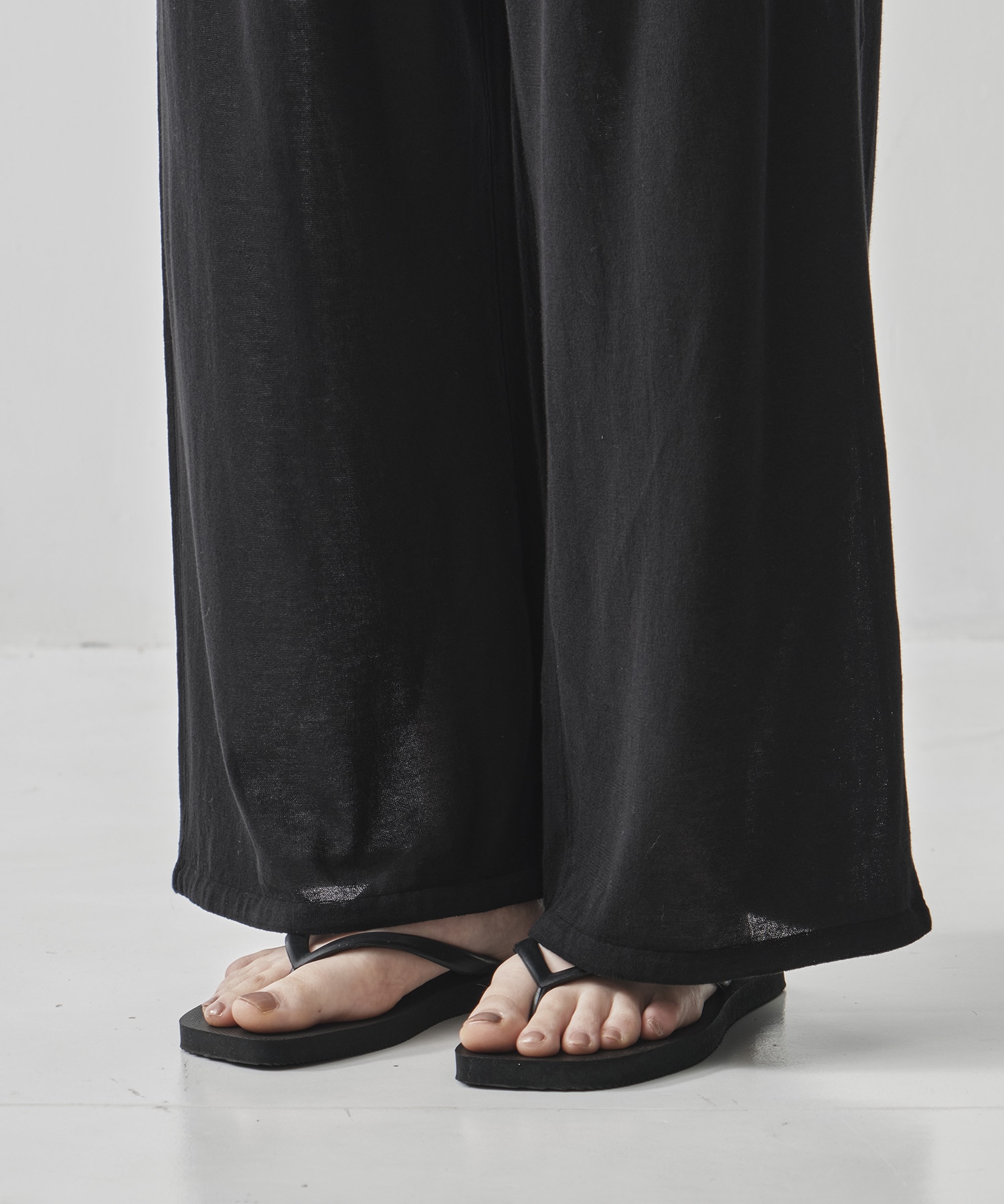 HIGH TWIST COTTON WIDE EASY PANTS ATON