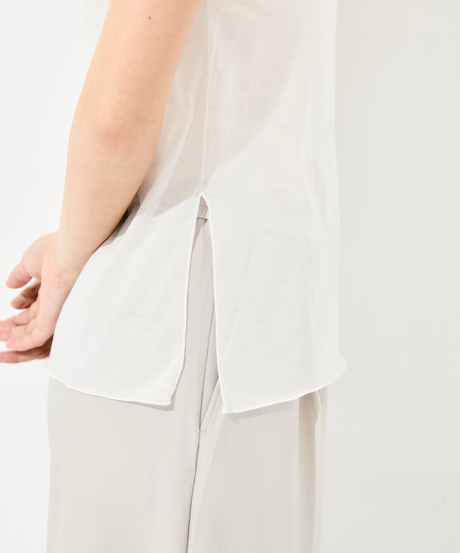 Side Slit French Sleeve T GOOD PEOPLE GOOD STITCHING GOOD PRODUCT