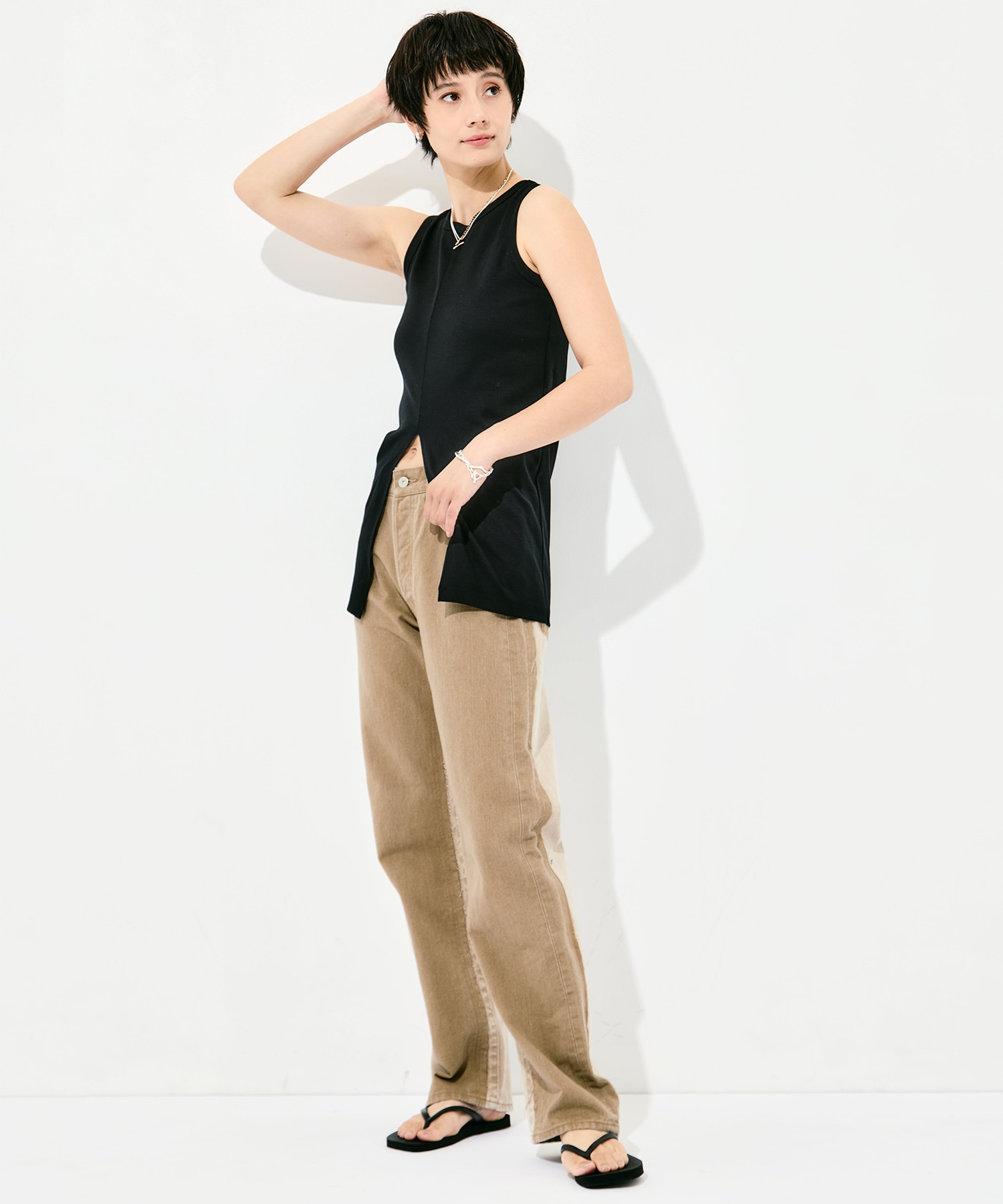 Sanfokin Cotton Slit Tanc-top WRAPINKNOT