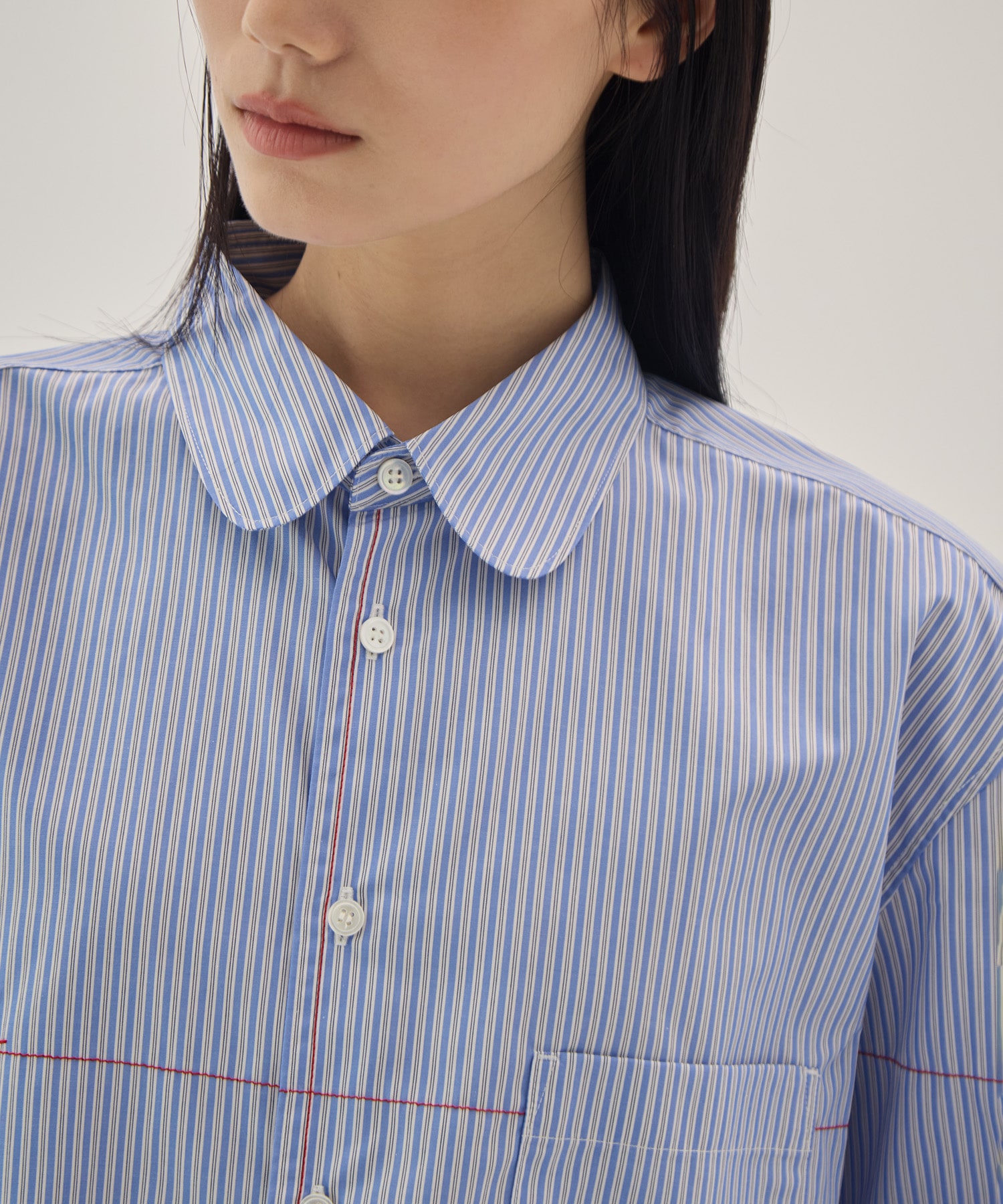 Round collar shirt KHOKI