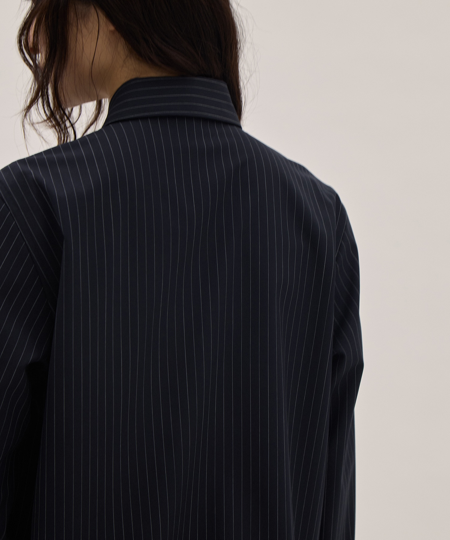 Wool stripe short shirt 08sircus