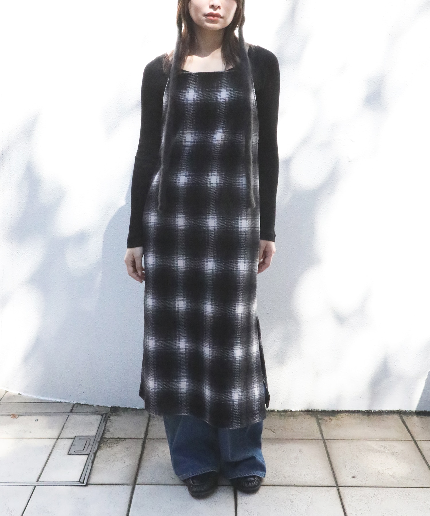 別注Ombre Check Camisole Dress PHEENY