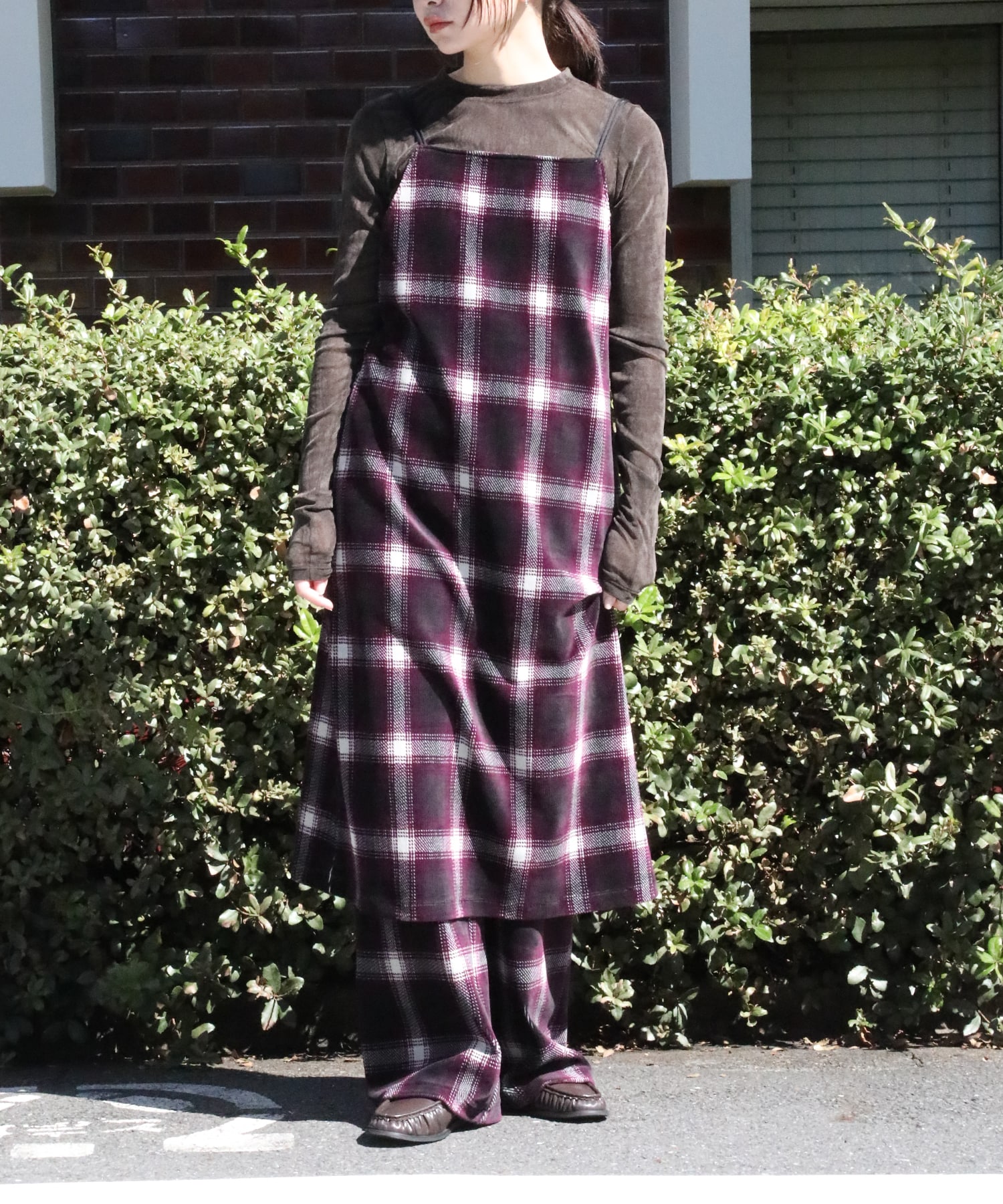 別注Ombre Check Camisole Dress PHEENY