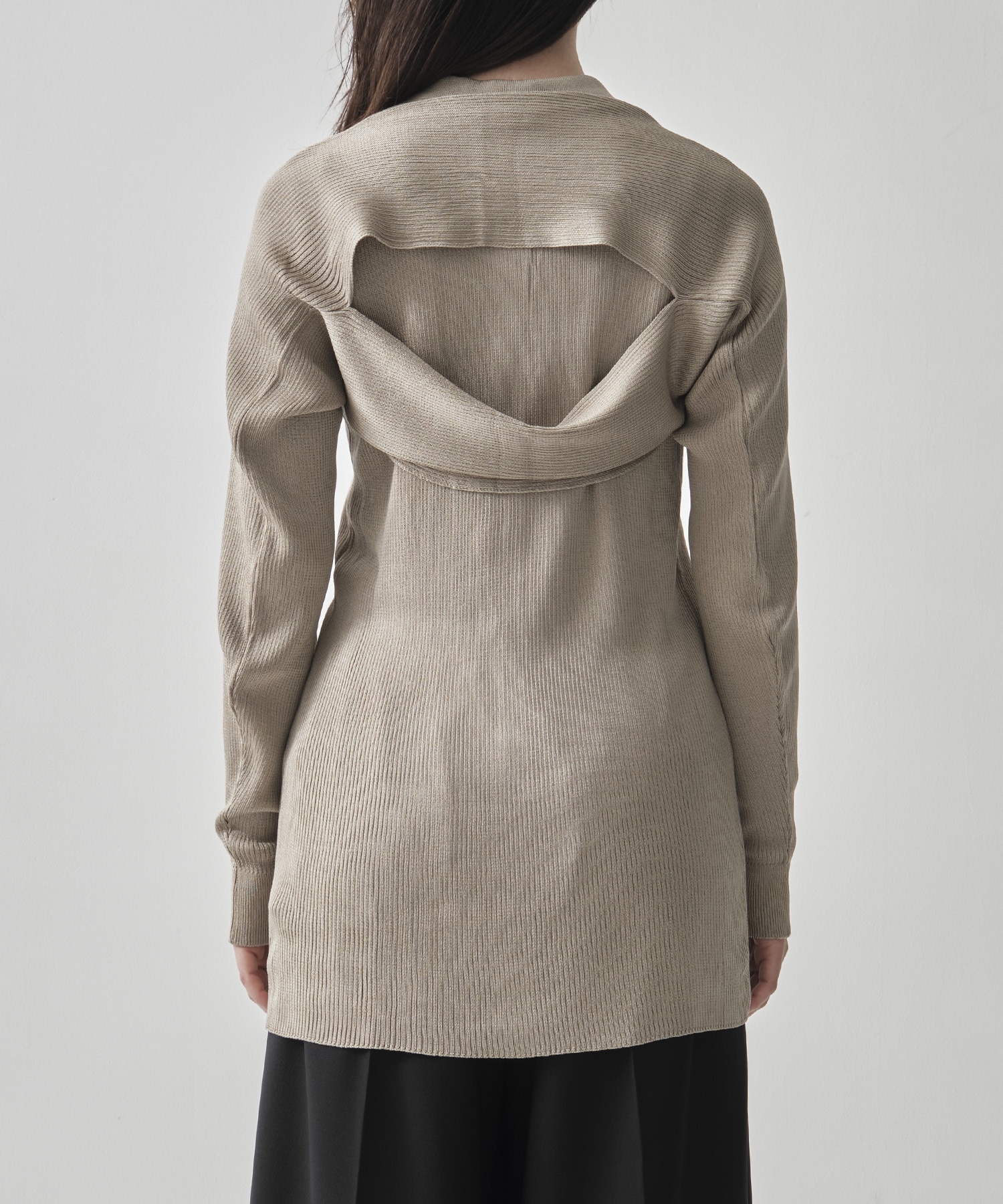 2-PIECE RIBBED CARDIGAN TAN