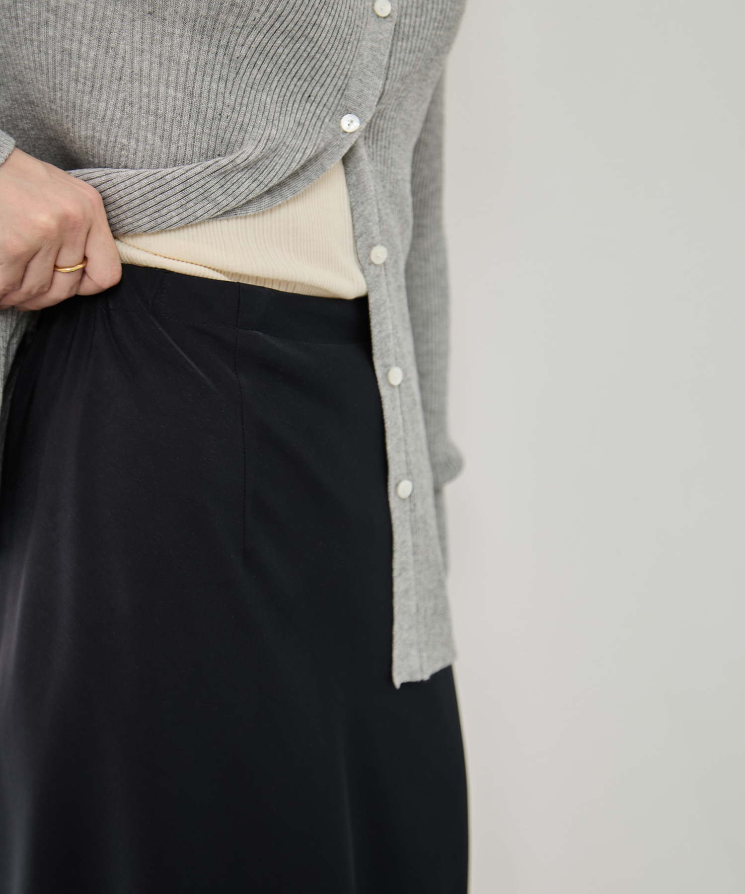 ダブルサテンナロースカート KEY TIMEZ