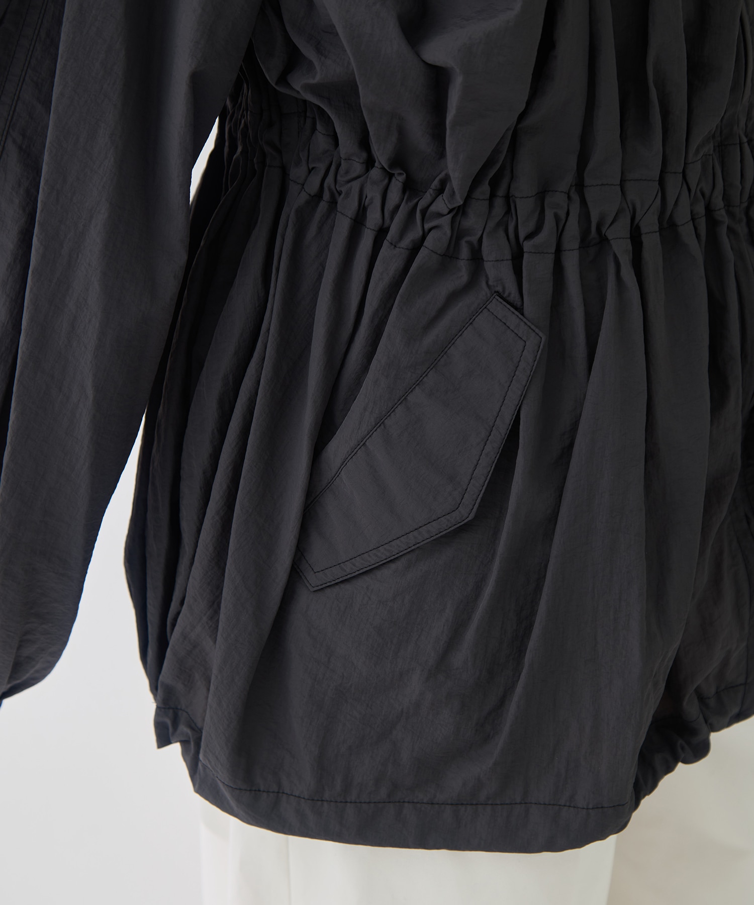 Nylon Gather Blouson TODAYFUL