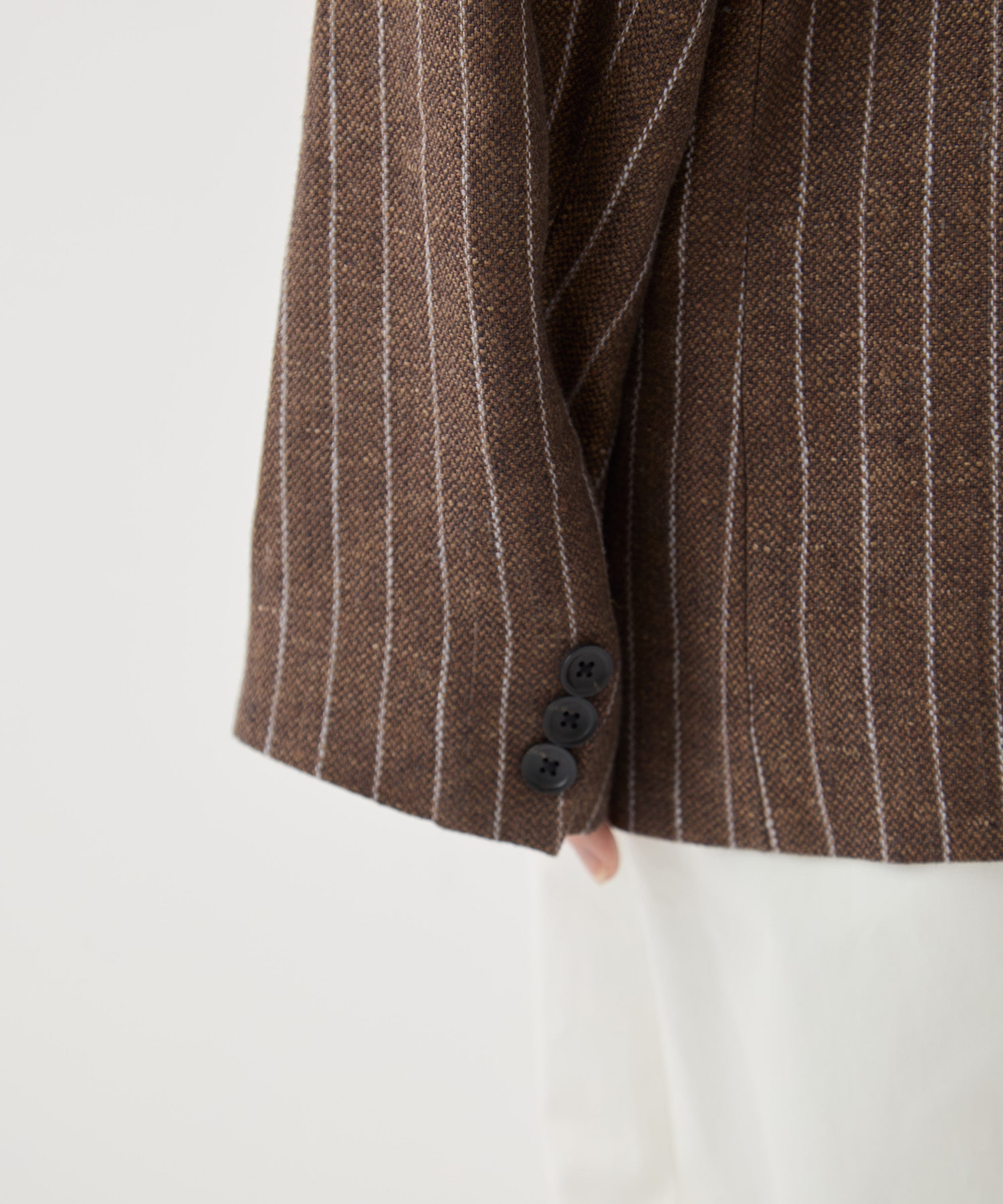 Boyfriend Stripe Linen Jacket TODAYFUL