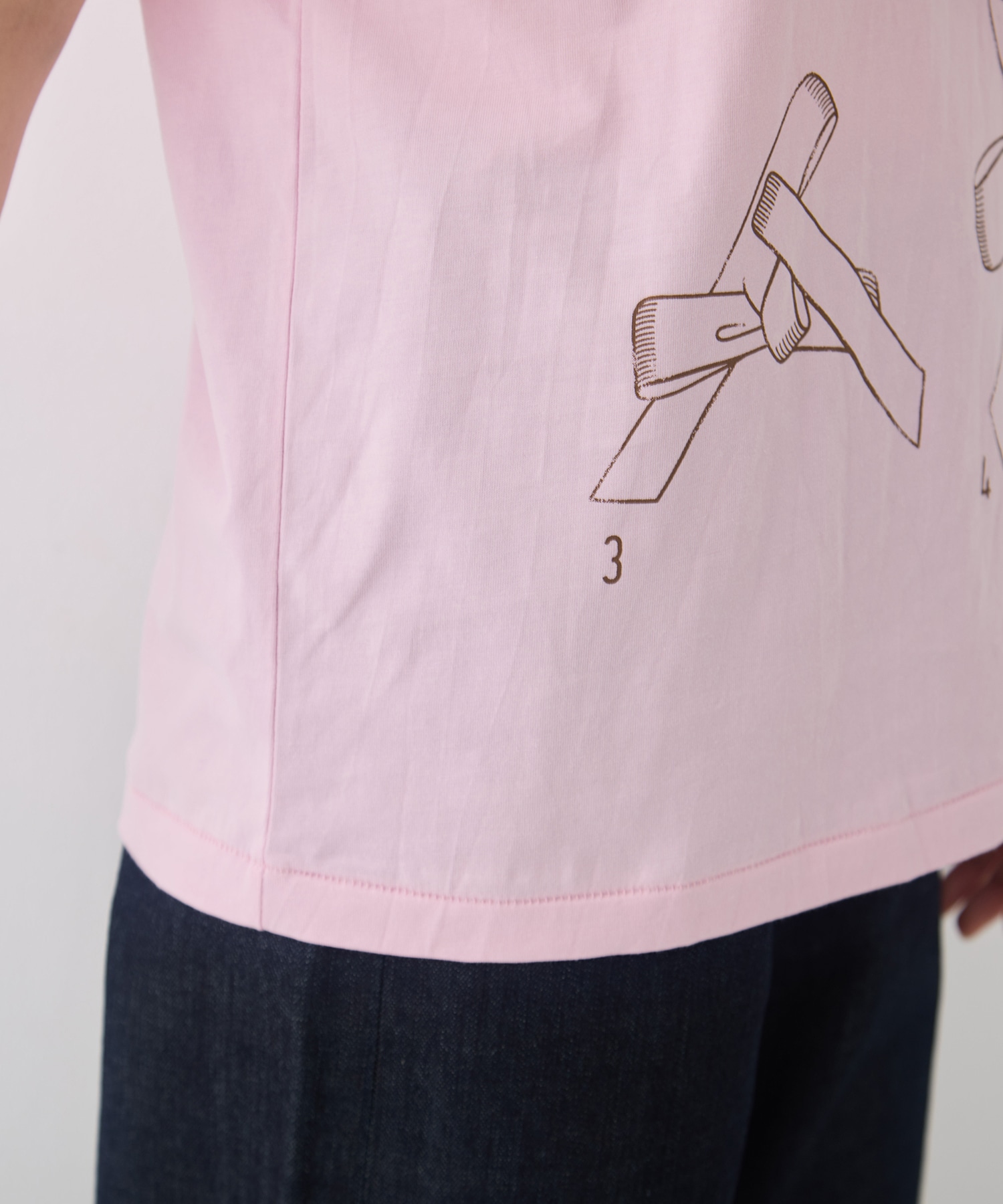 Printed Making a bow with Ribbon Tee RhodolirioN