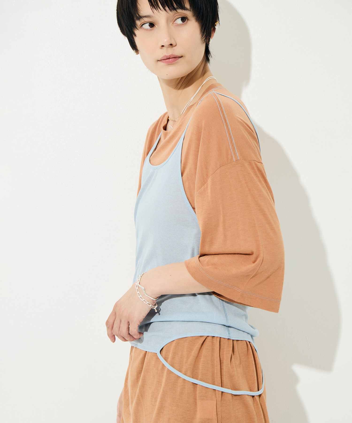 Camisole Top & Loose-fitting Tee - Unit Tops RhodolirioN