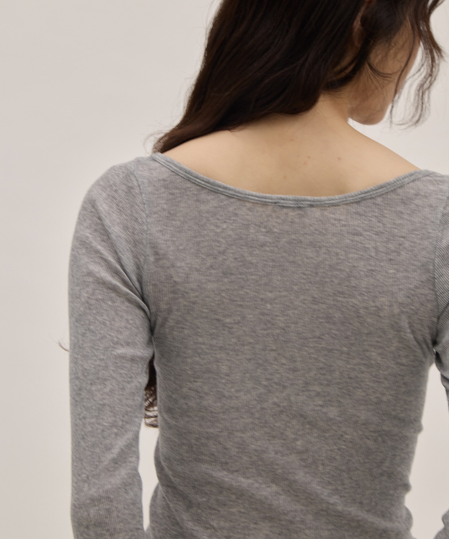 COMPACT RIB LONG SLEEVE T-SHIRT ATON
