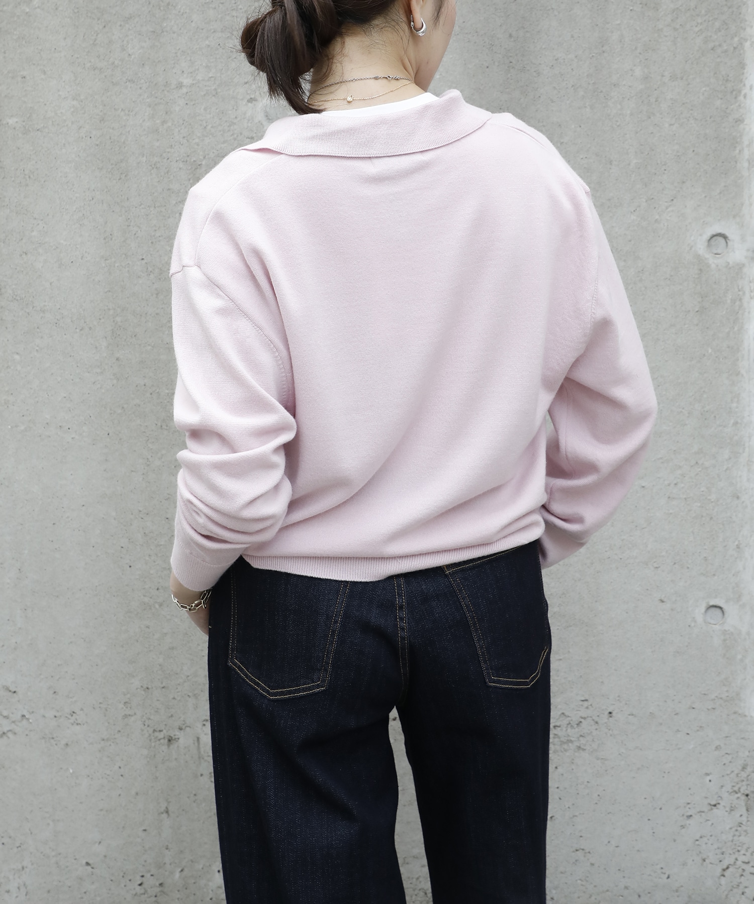 Super140sスキッパーニット KEY TIMEZ