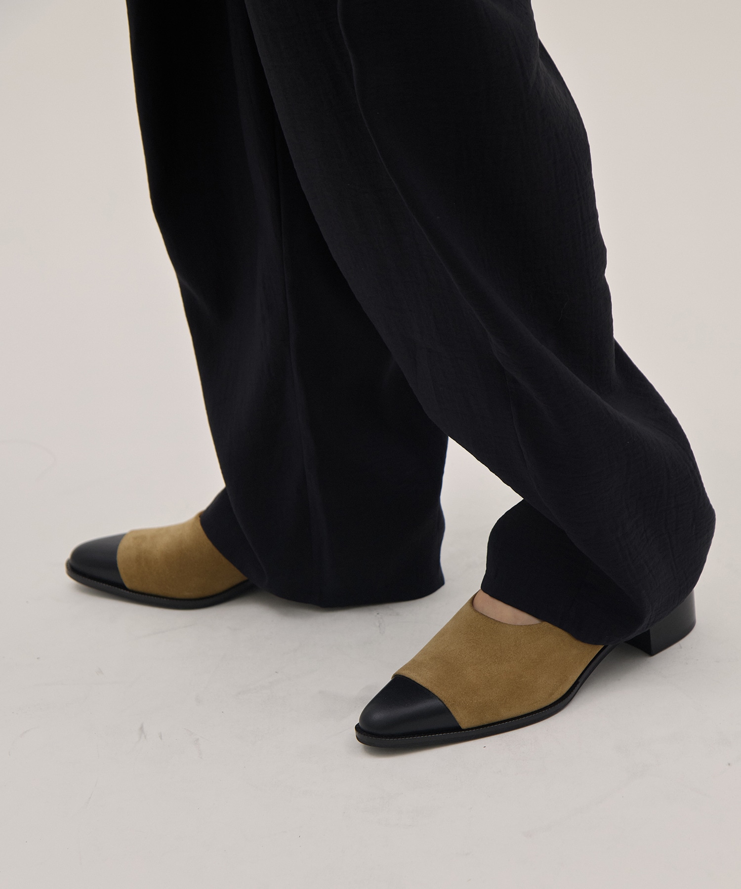 RAYON-POLYESTER BROAD TROUSERS YLEVE