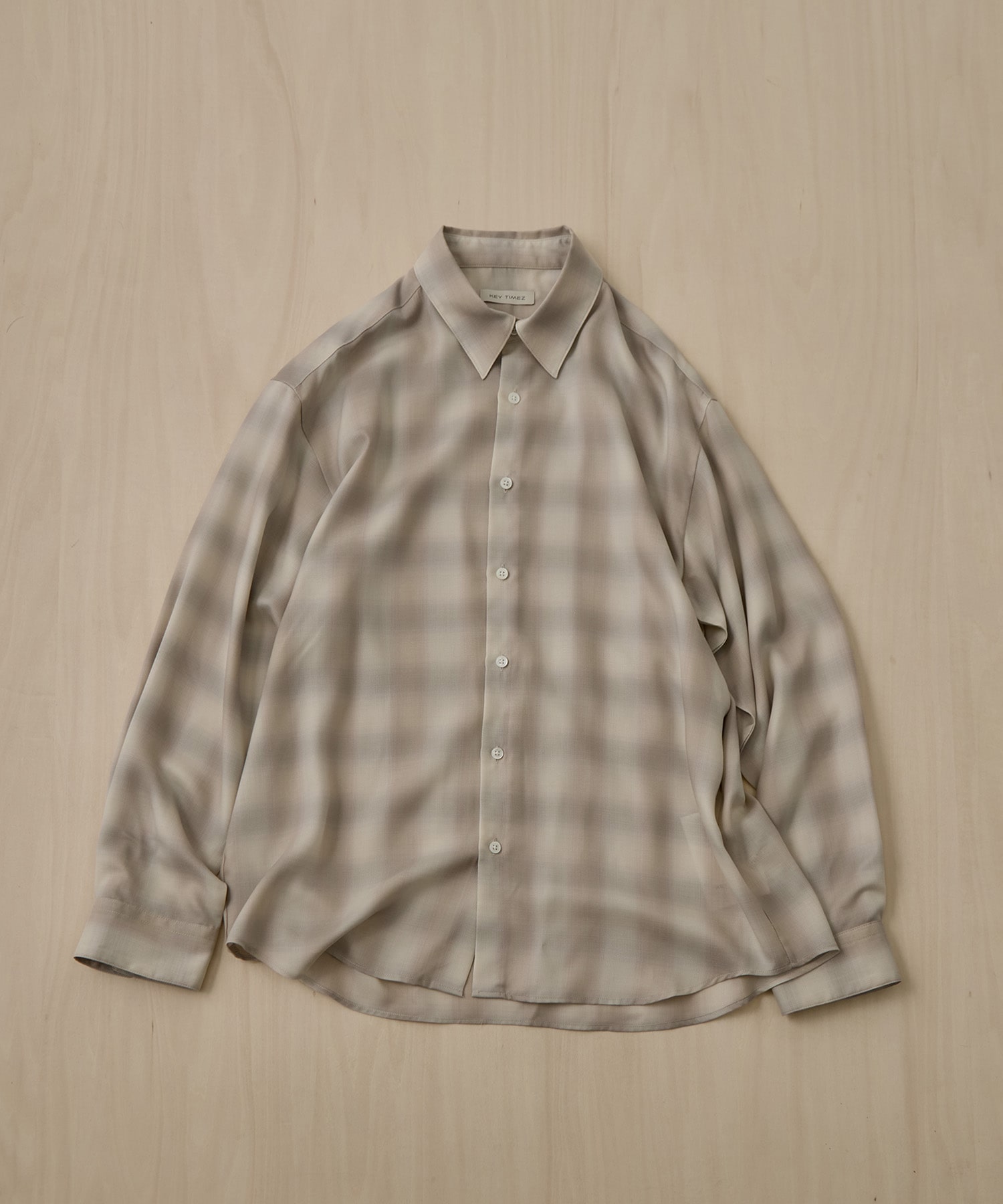 キュプラアムンゼンオンブレチェックシャツ KEY TIMEZ