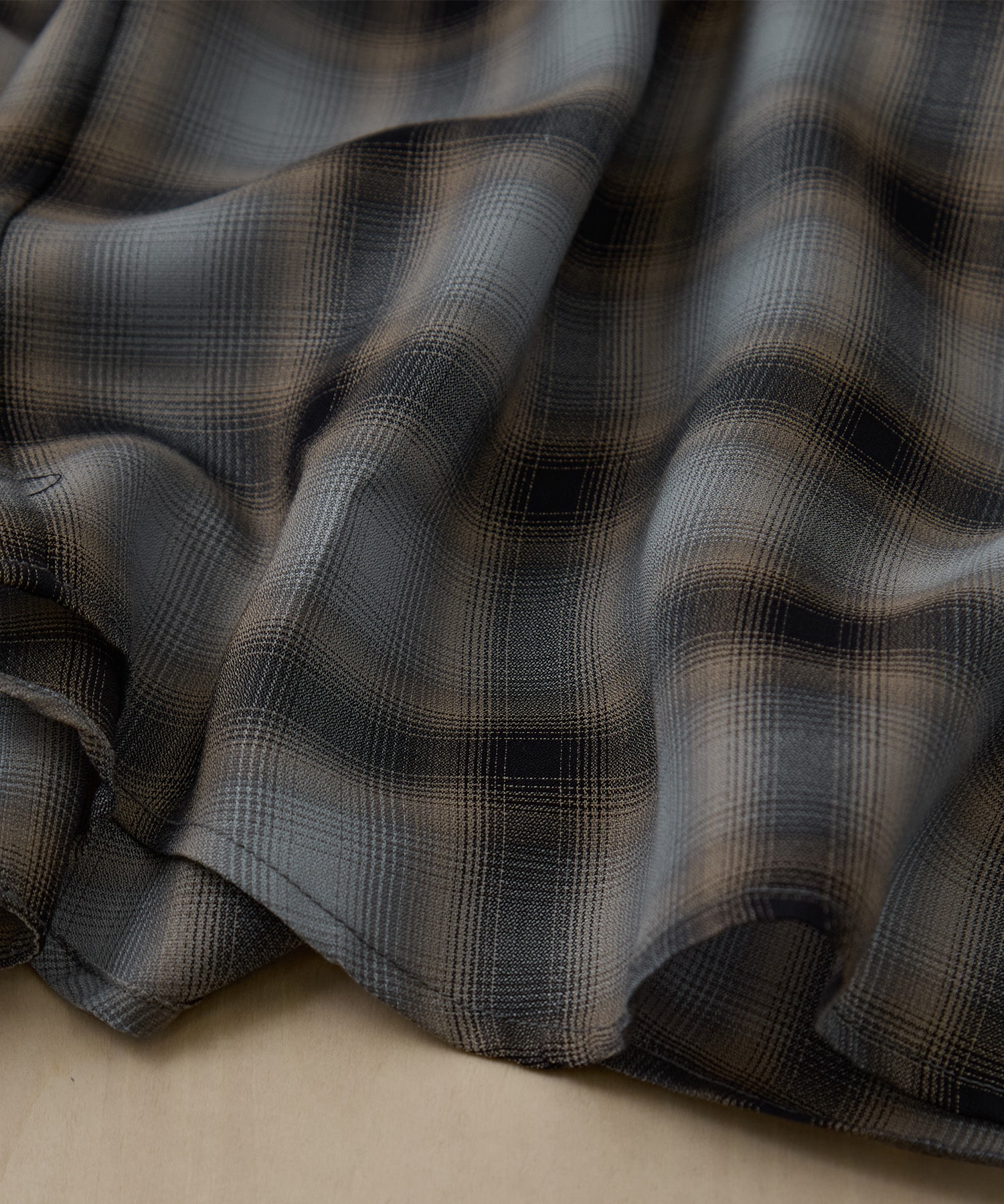 キュプラアムンゼンオンブレチェックシャツ KEY TIMEZ