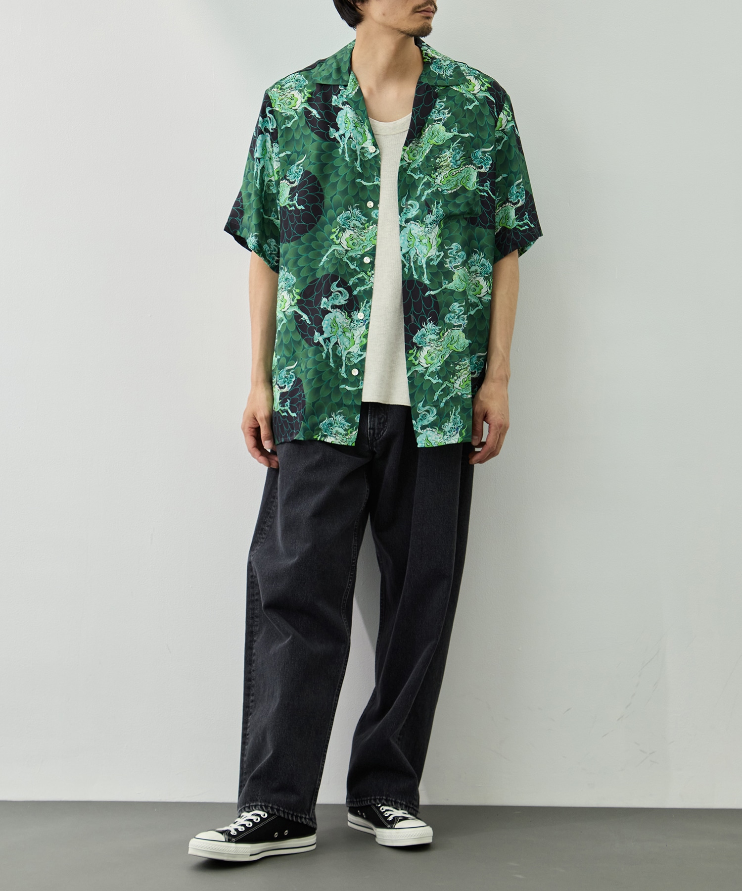 SILK CUPRO SHORT SLEEVE ALOHA SHIRT NIPOALOHA