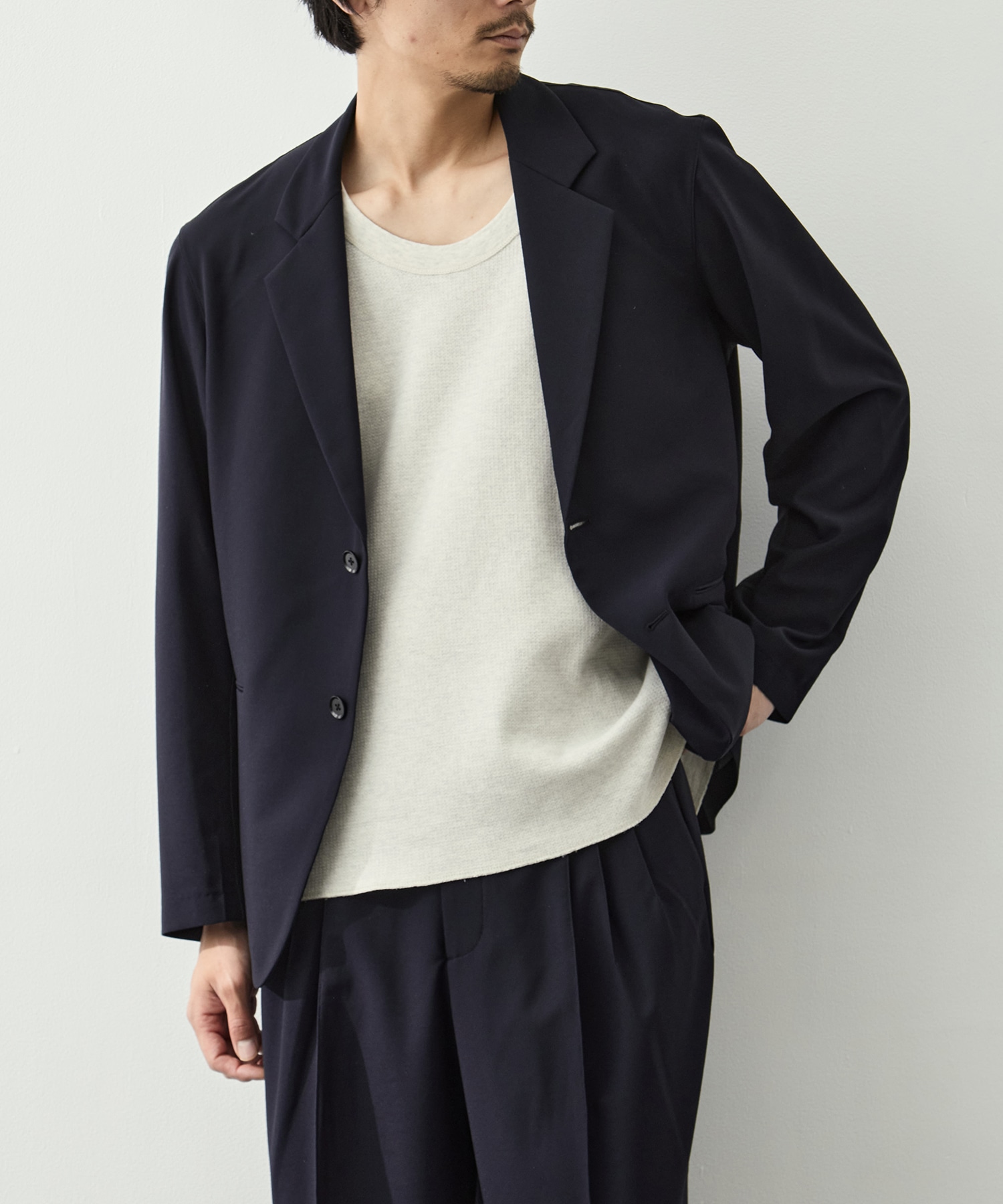 Single Breasted Easy Jacket GOOD PEOPLE GOOD STITCHING GOOD PRODUCT