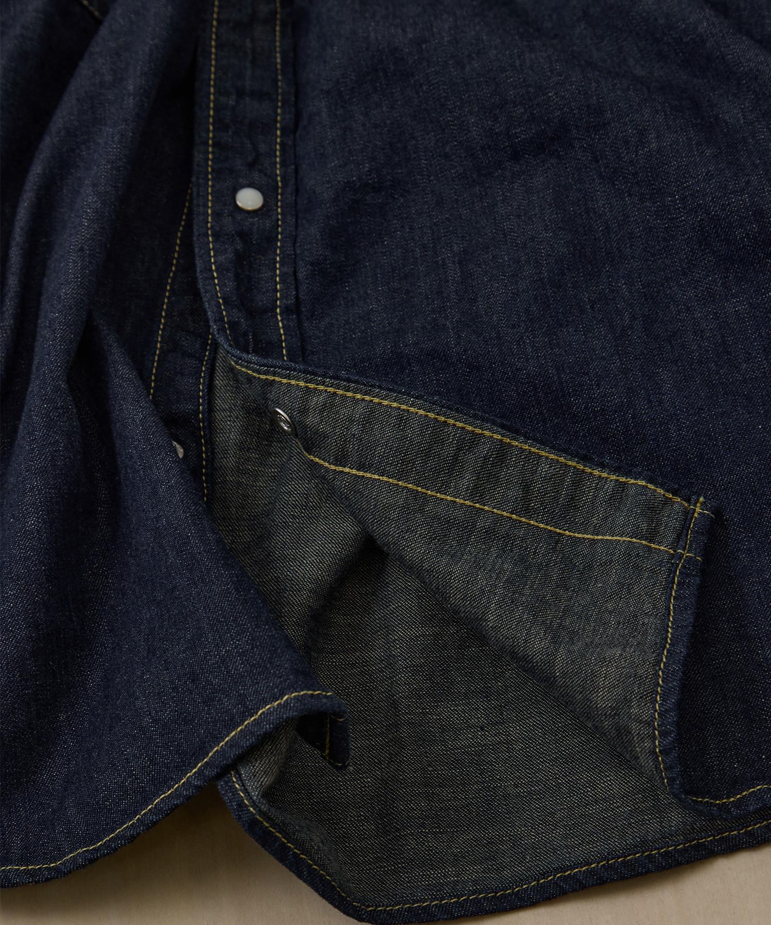 OW 8.5oz DENIM WESTERNSHIRT(ノコギリ型フラップ) REMI RELIEF