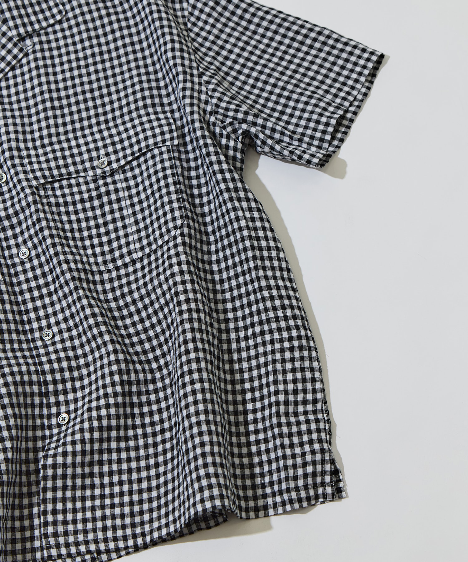 PC-016-3979-0010/BK/KEROUAC LINEN GNGHM CK SHIRT PORTER CLASSIC