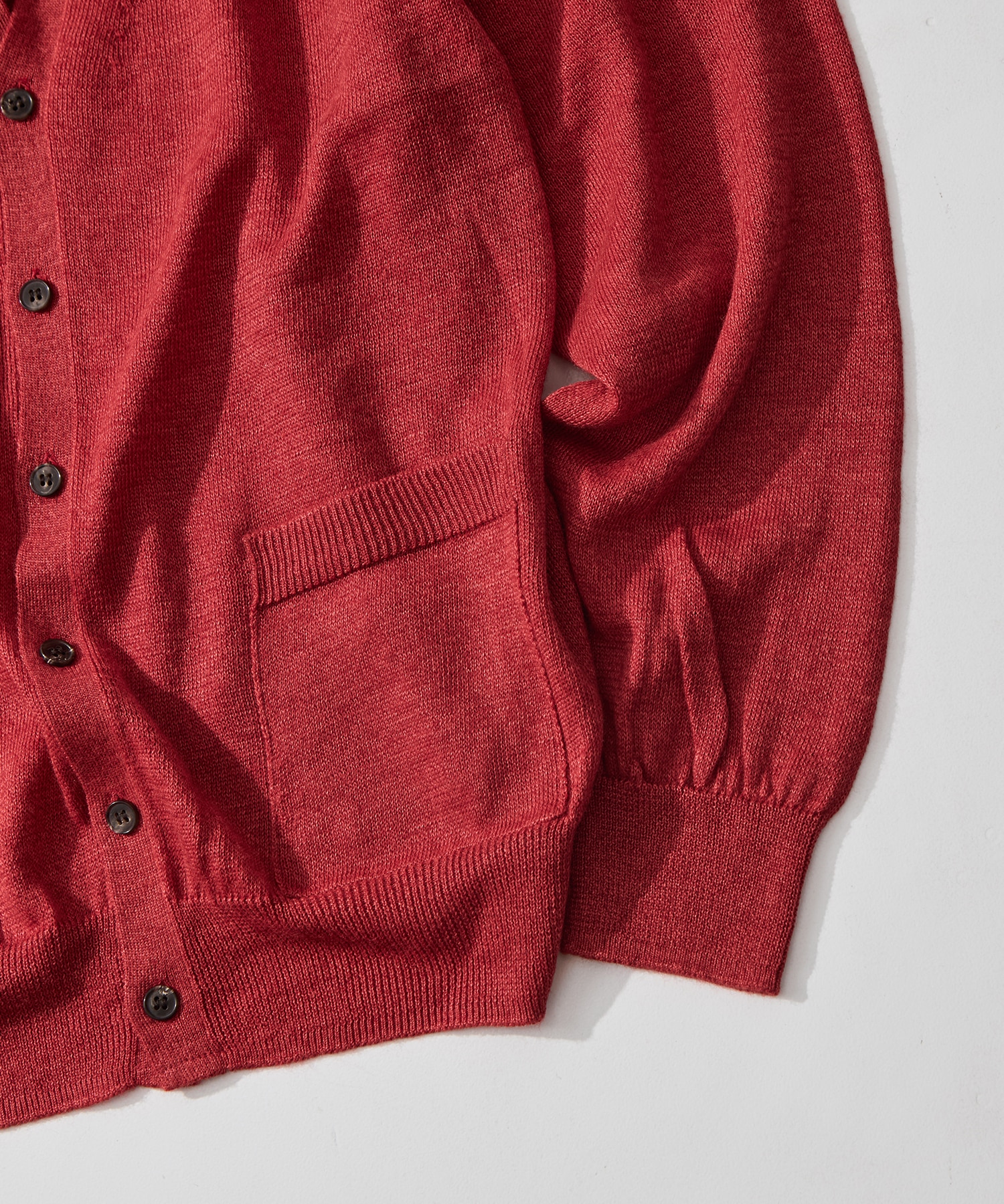 別注 RAMIE WOOL V NECK CARDIGAN BATONER