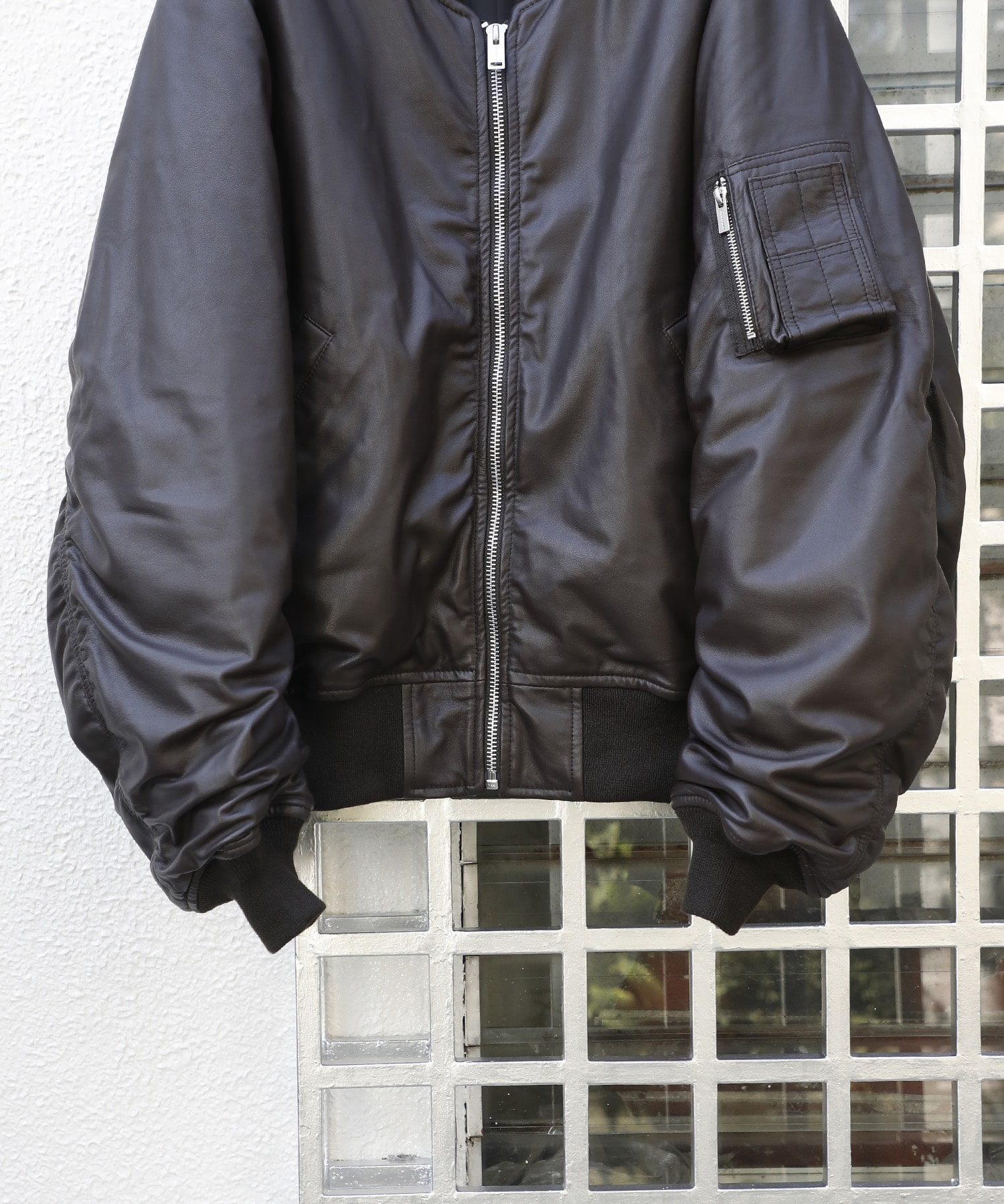 別注 MA-1 LEATHER BLOUSON -Sheep Leather- SEVEN BY SEVEN