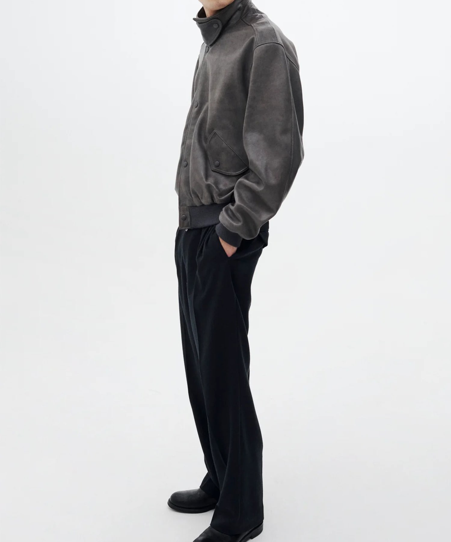 Lamb Leather Bomber Jacket YOKE