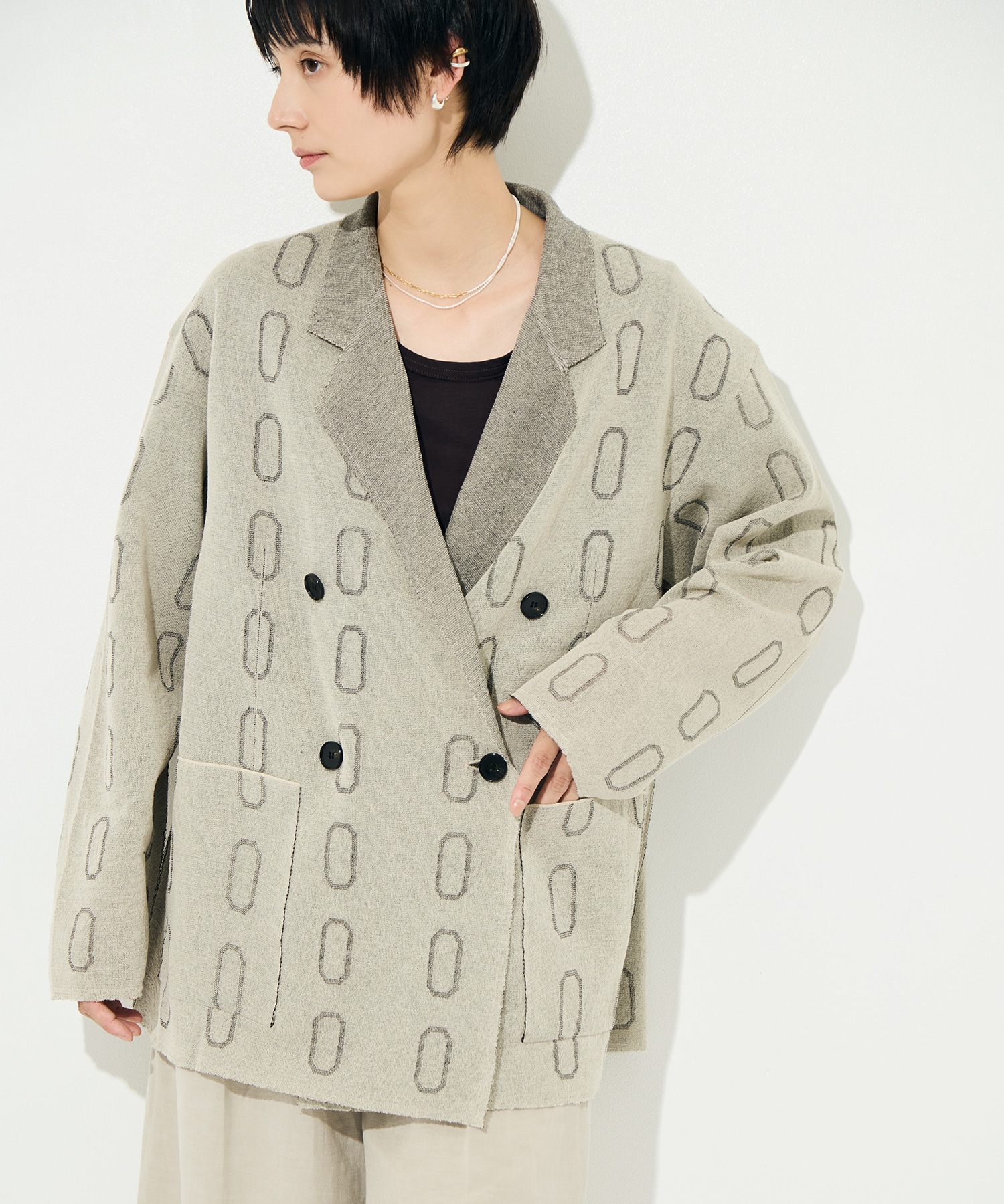 Dry Sheer Milano Knit Jacket WRAPINKNOT