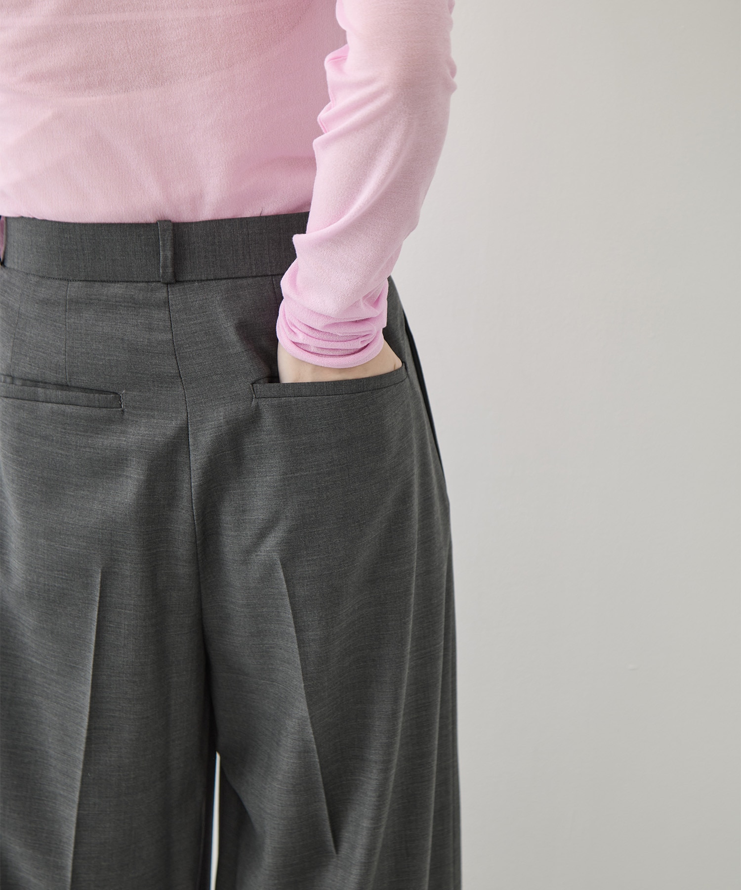 SUPER140ウォッシャブルウールワイドパンツ KEY TIMEZ