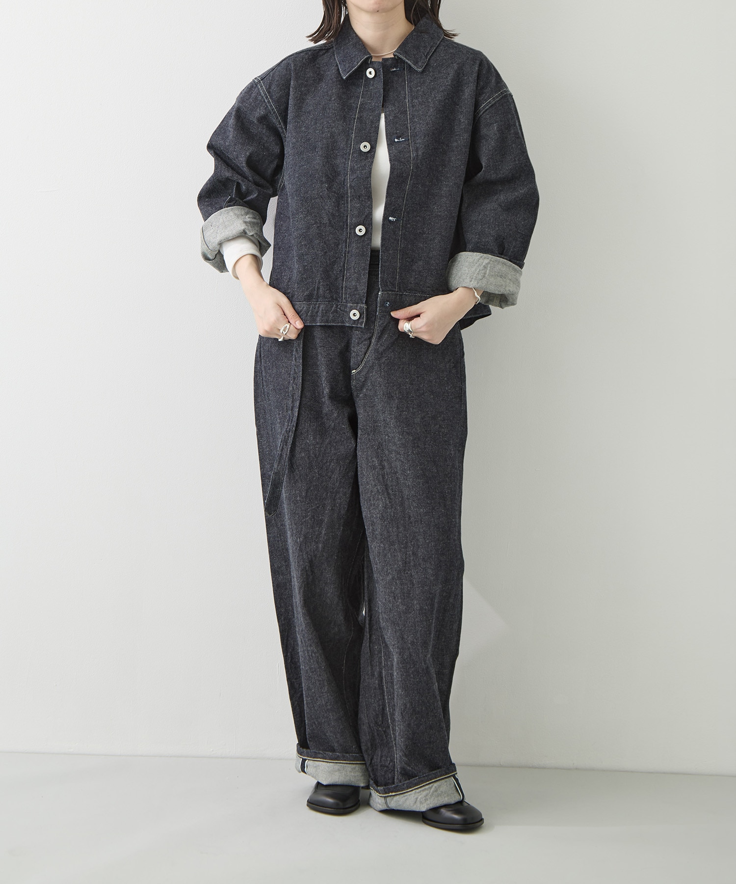 12.9oz Denim Bias Belted Pants blurhms