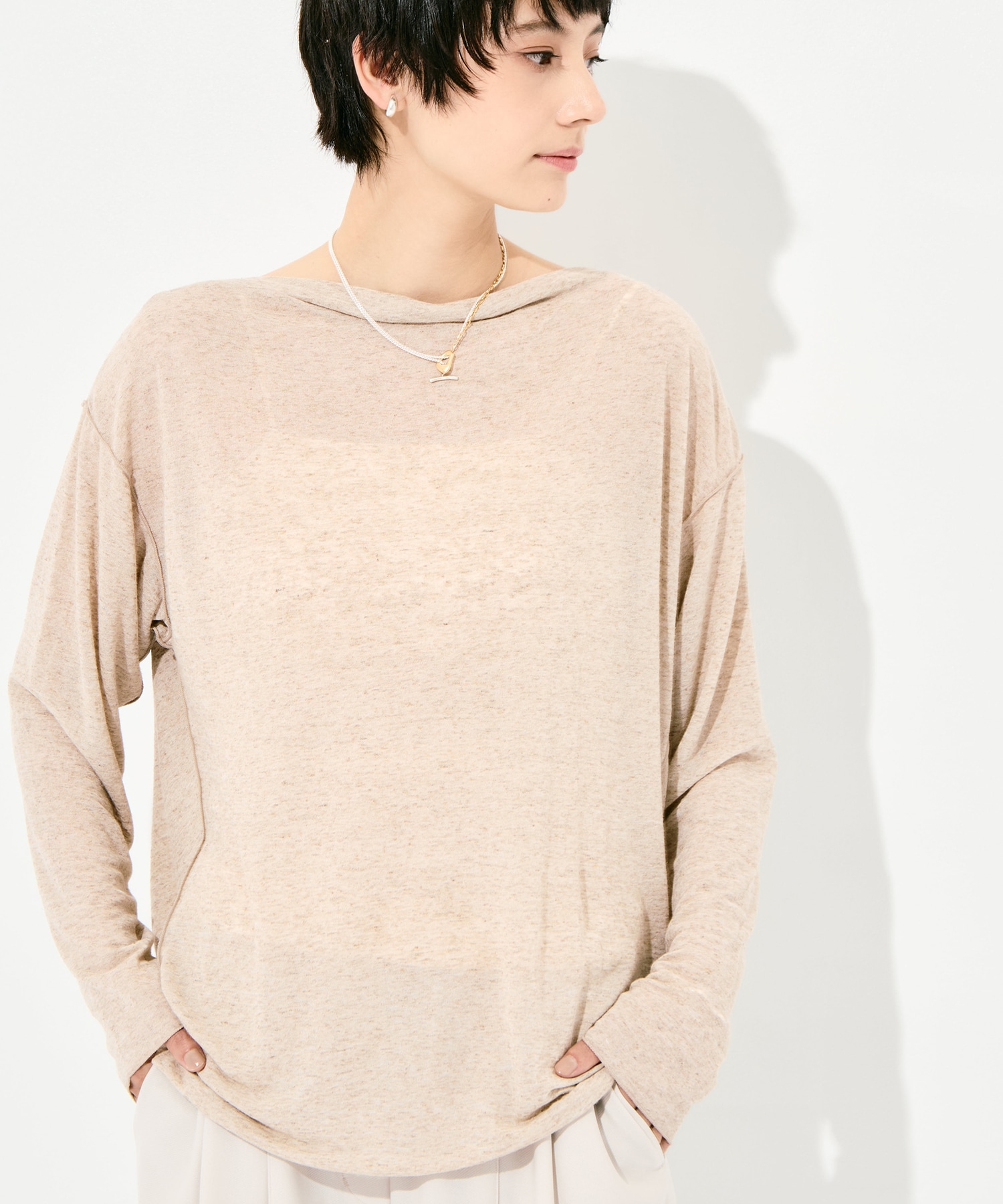Draped Long Sleeve Pull Over GOOD PEOPLE GOOD STITCHING GOOD PRODUCT