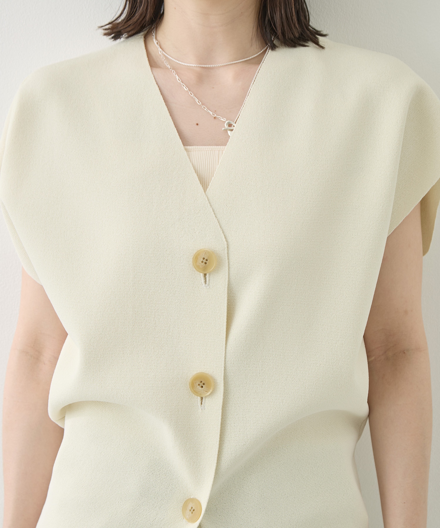 Dry Milano-rib Knit Vest WRAPINKNOT